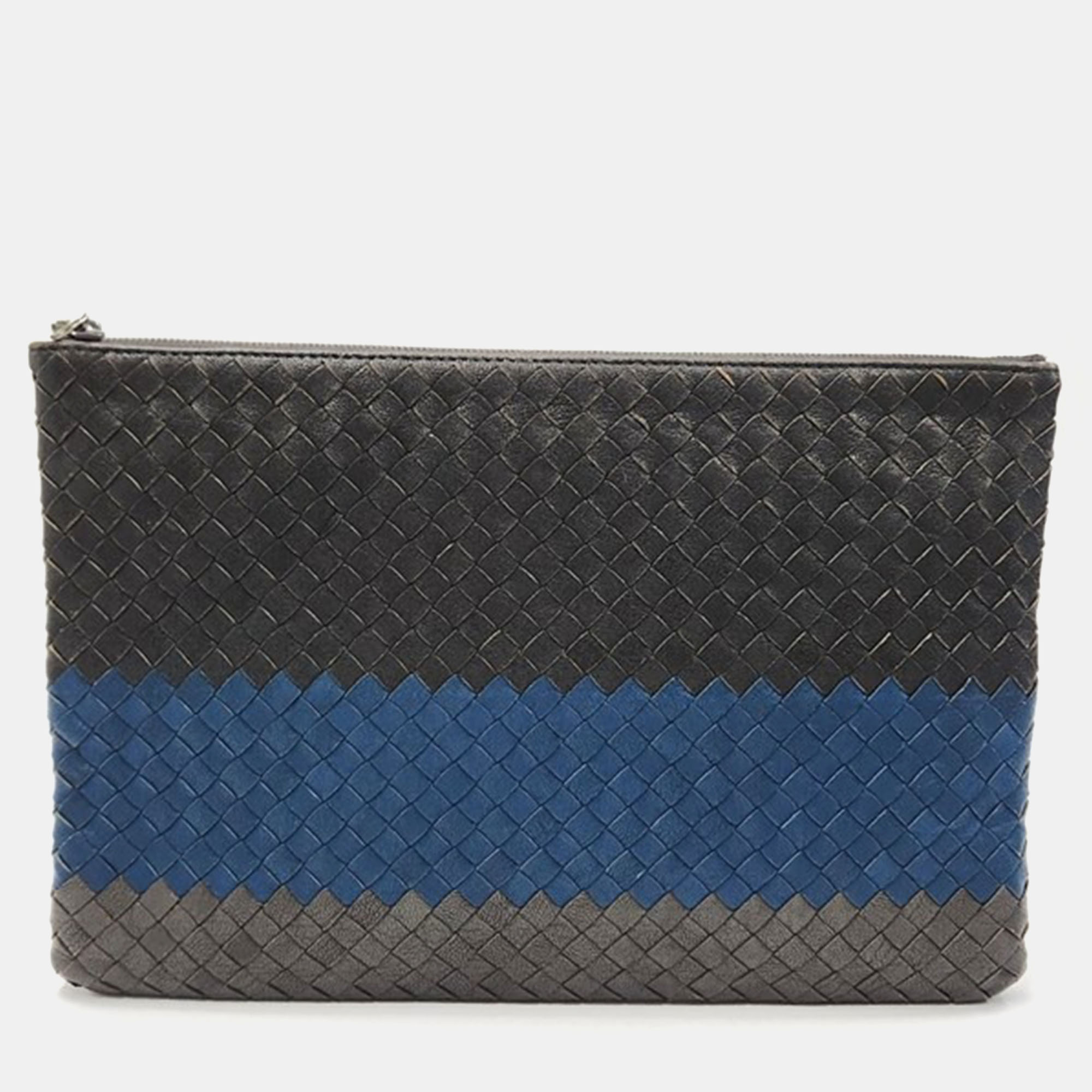 

Bottega Veneta Tricolour Intrecciato Leather Pouch, Multicolor