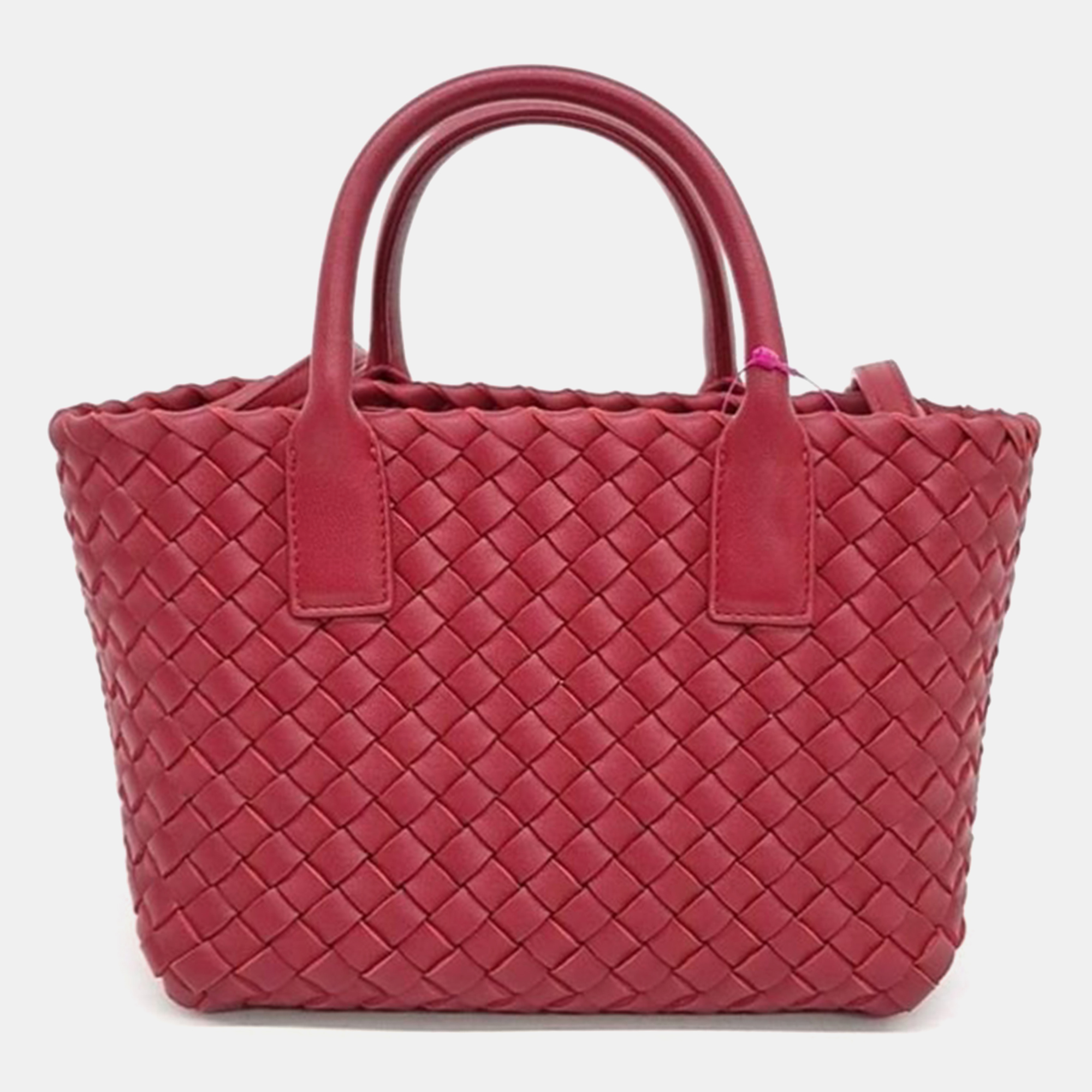 

Bottega Veneta Red Leather Cabat Mini Bag