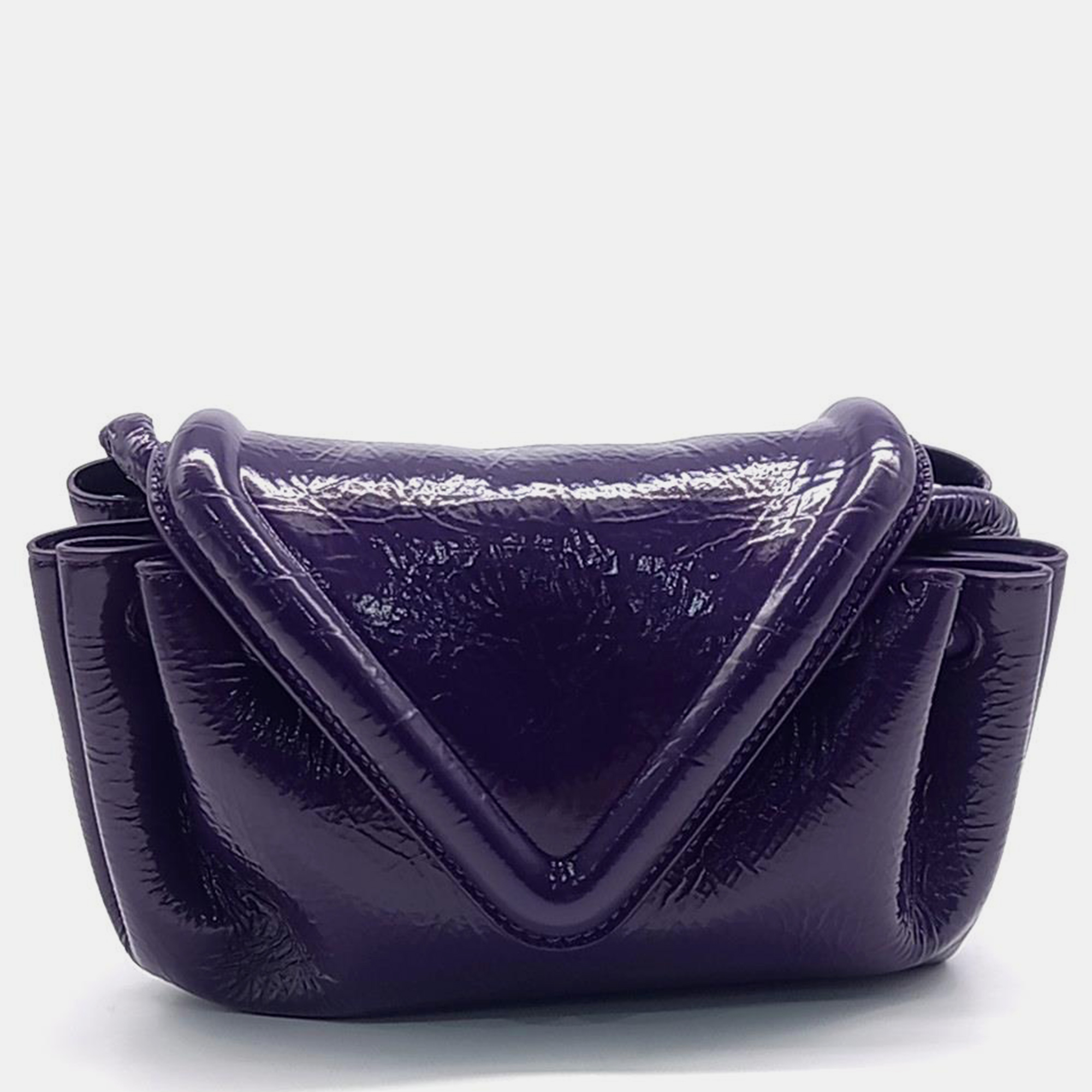 

Bottega Veneta Patent Beak Shoulder Bag, Purple