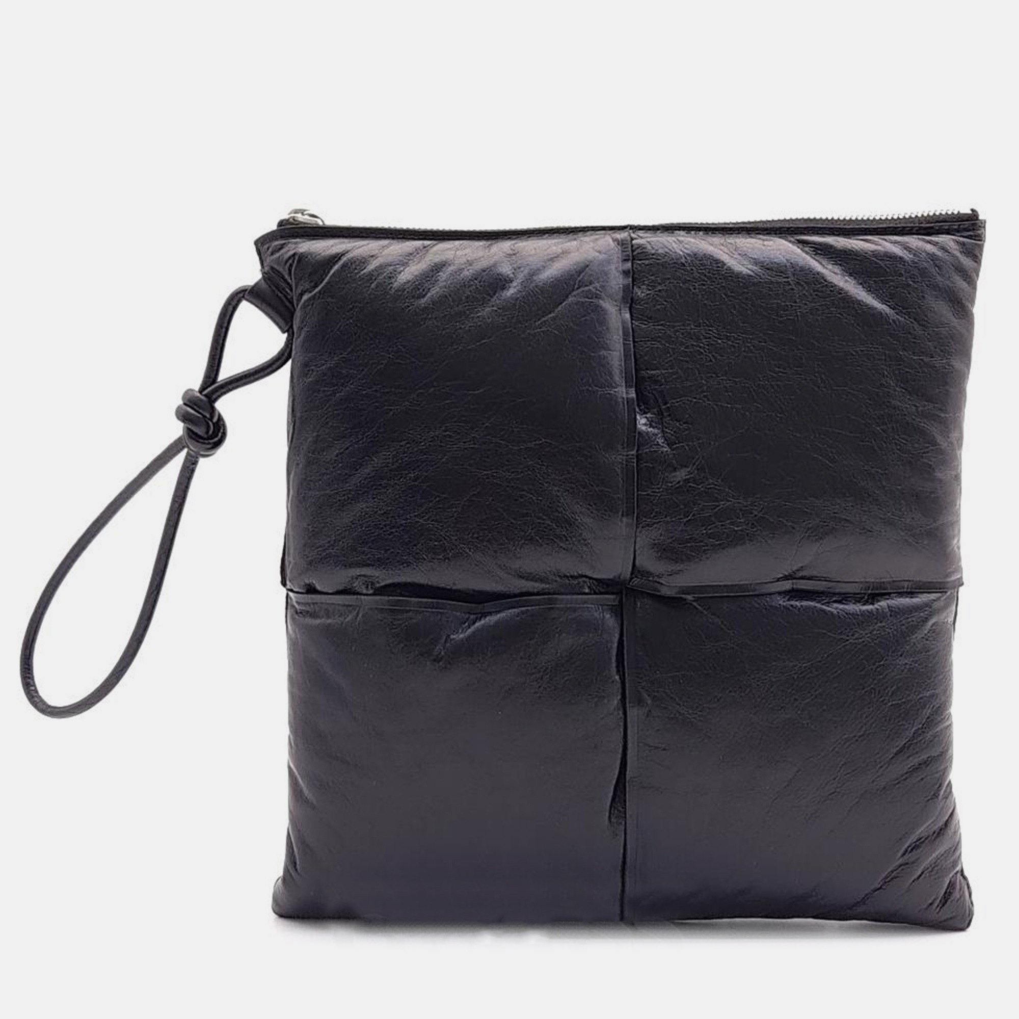 

Bottega Veneta Padded Intrecciato Pouch Bag, Black