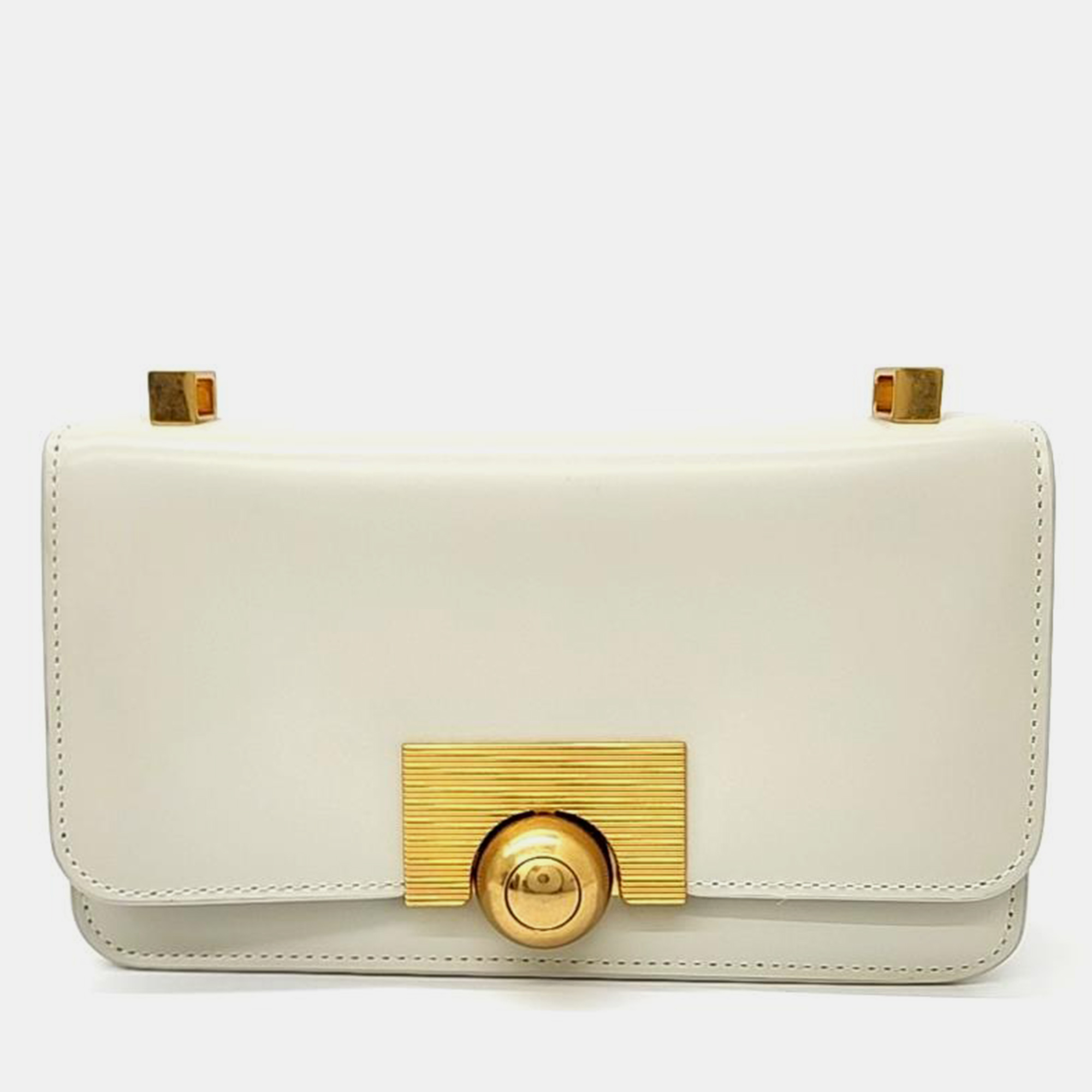 Pre-owned Bottega Veneta Bv Classic Bag In White