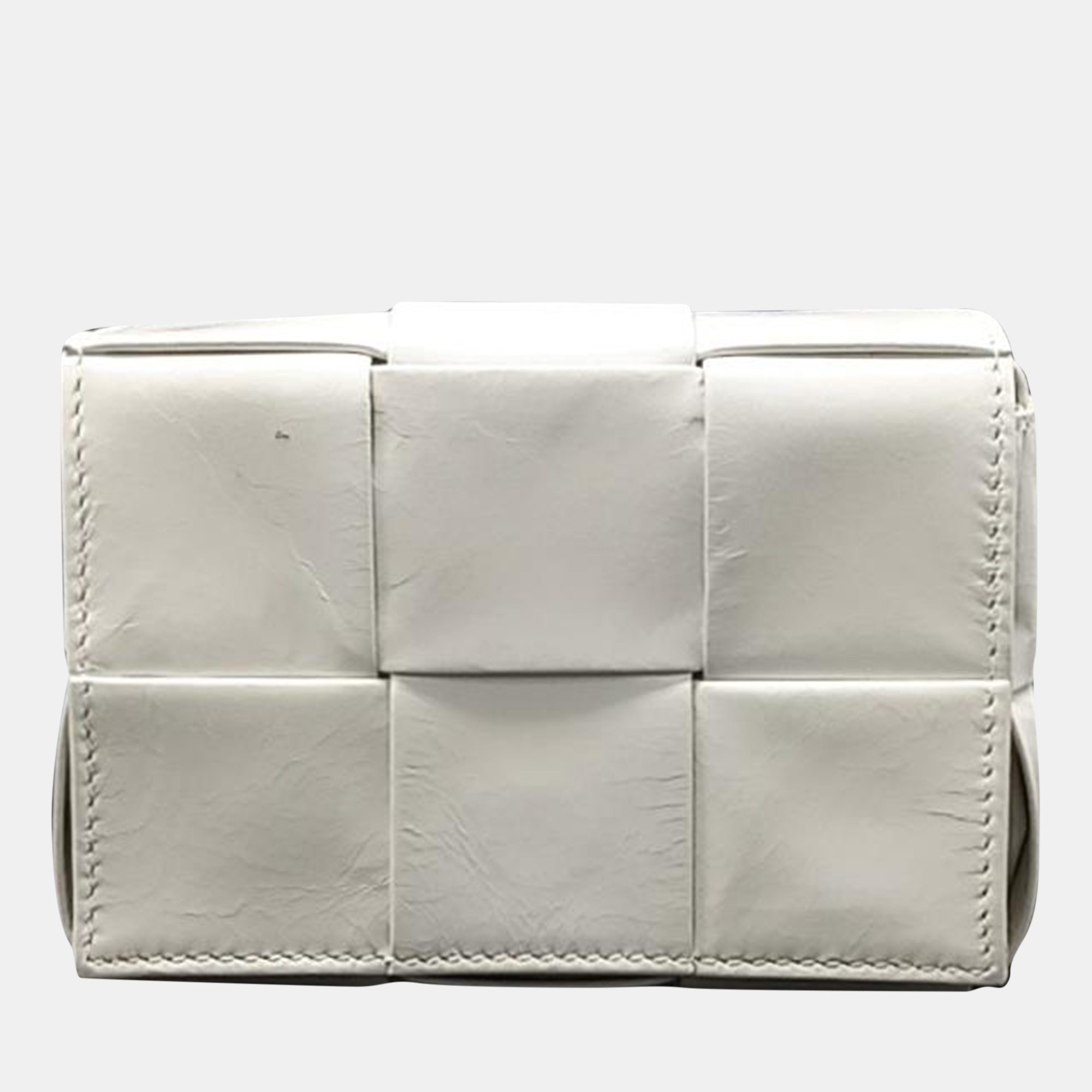 

Bottega Veneta White Intrecciato Leather Candy Cassette Shoulder Bag