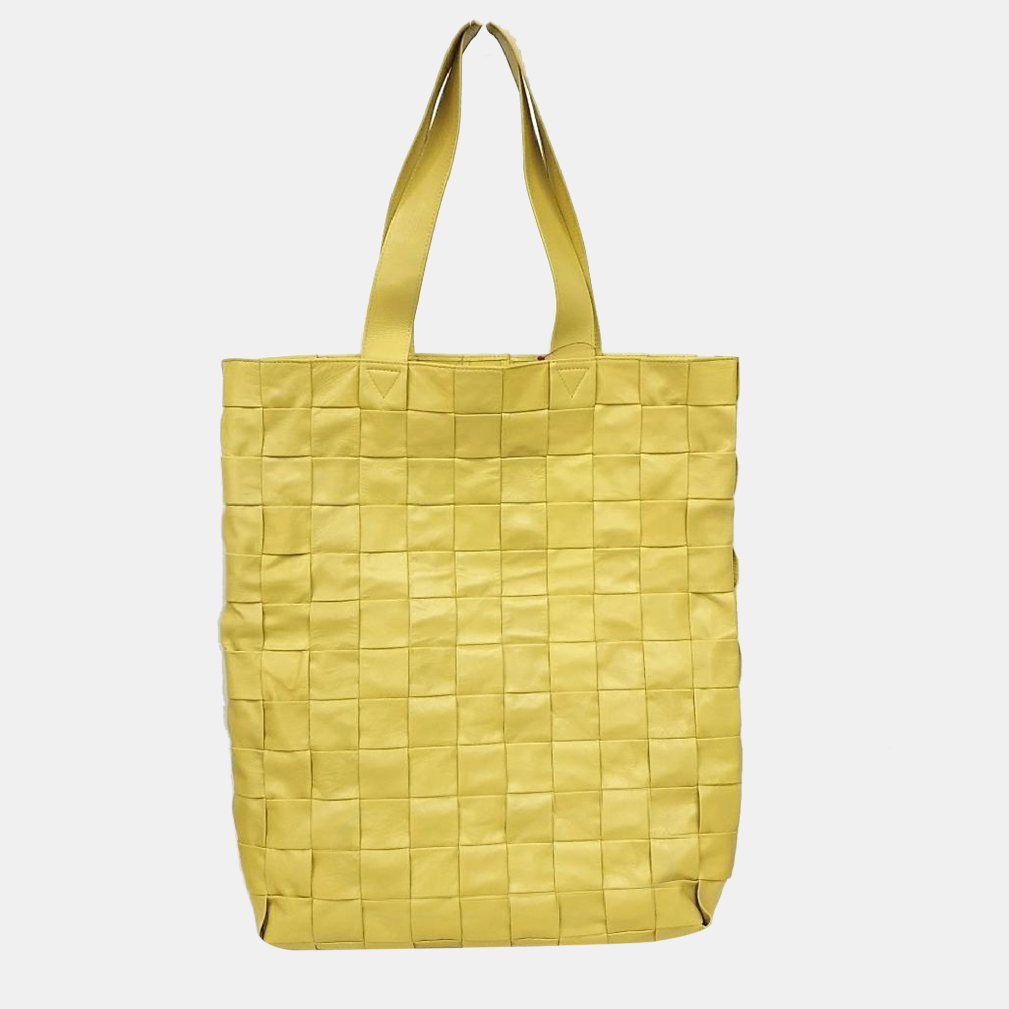 Pre-owned Bottega Veneta Mesh Shoulder Bag In Yellow