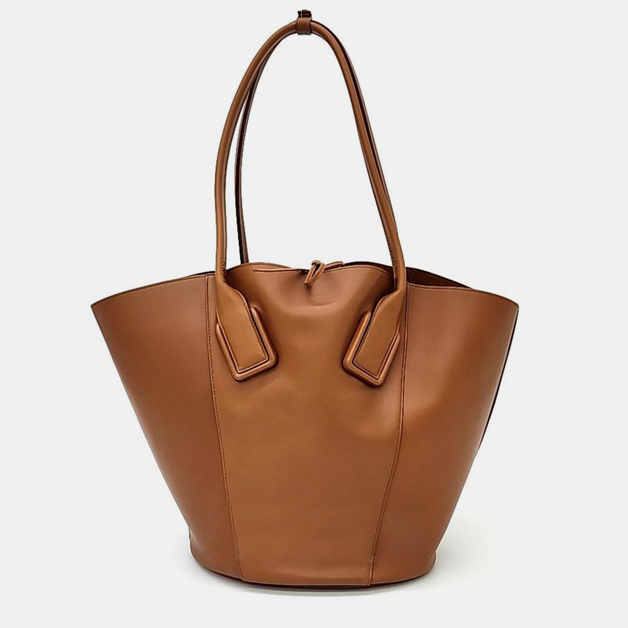 

Bottega Veneta Brown Leather Basket Tote Bag