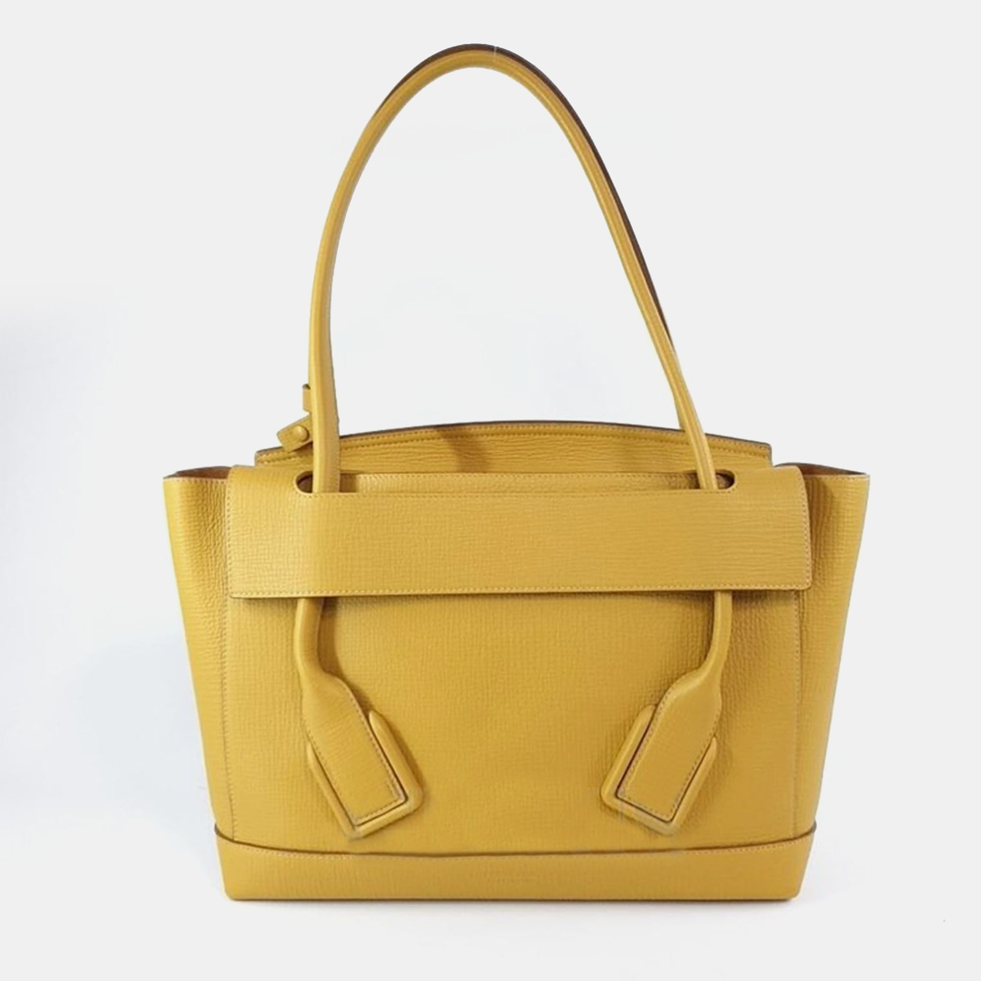 Pre-owned Bottega Veneta Arcom Medium Bag In Yellow