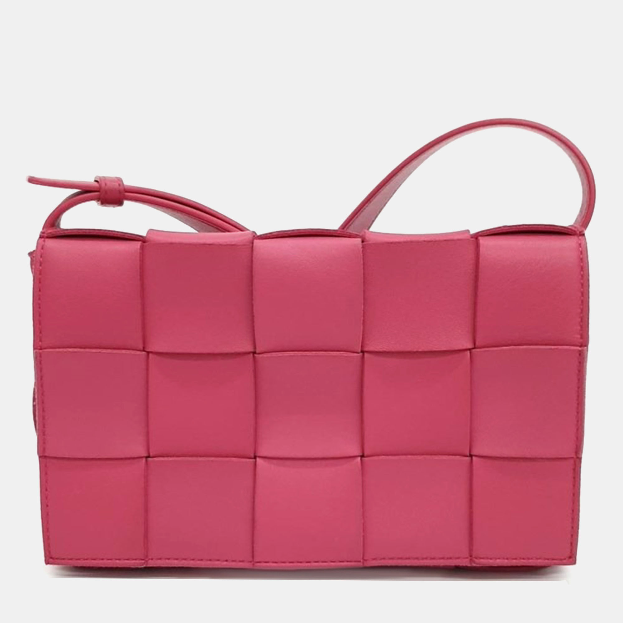 

Bottega Veneta Pink Leather Cassette Shoulder Bag