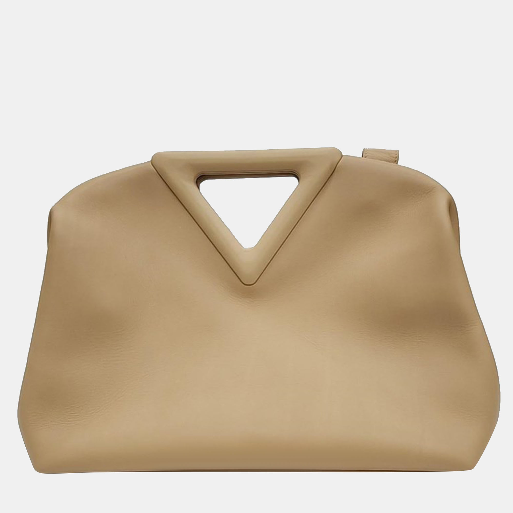 

Bottega Veneta Beige Leather Point Top Handle Bag