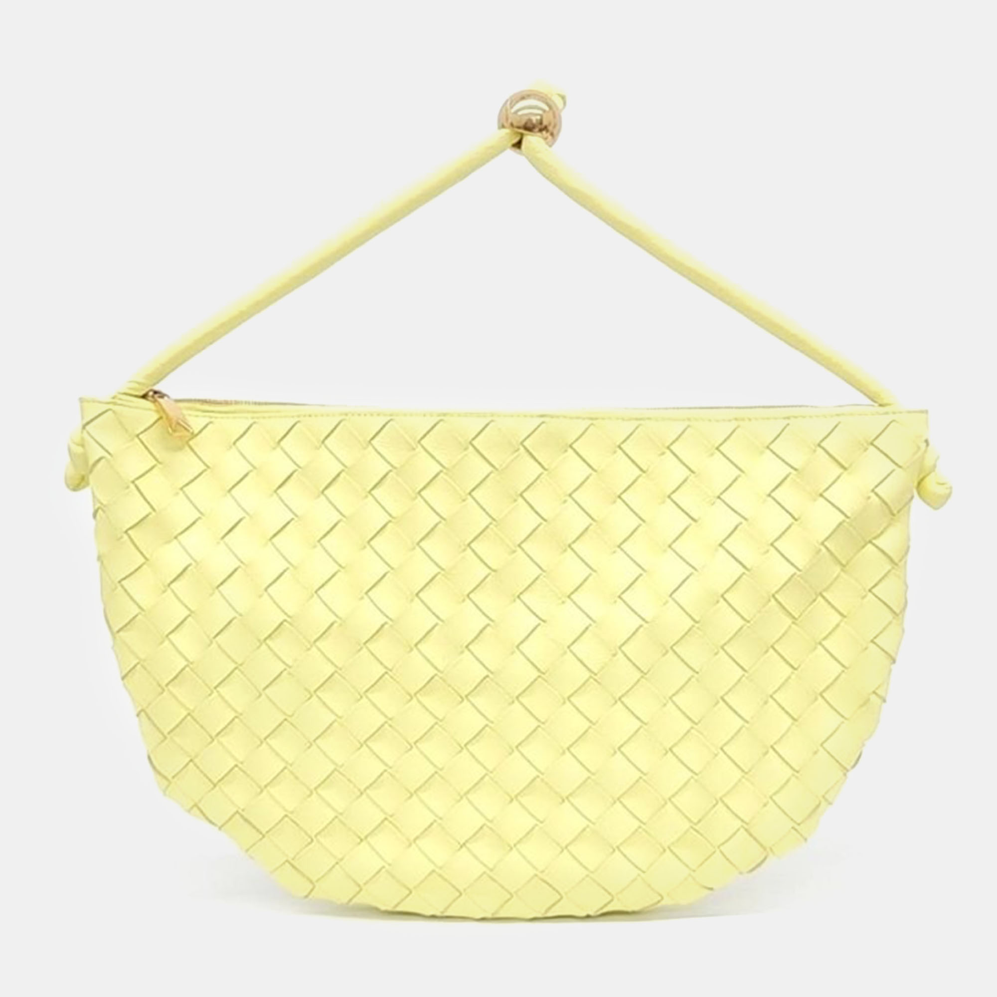 

Bottega Veneta Yellow Intrecciato Nappa Medium Turn Hobo Bag