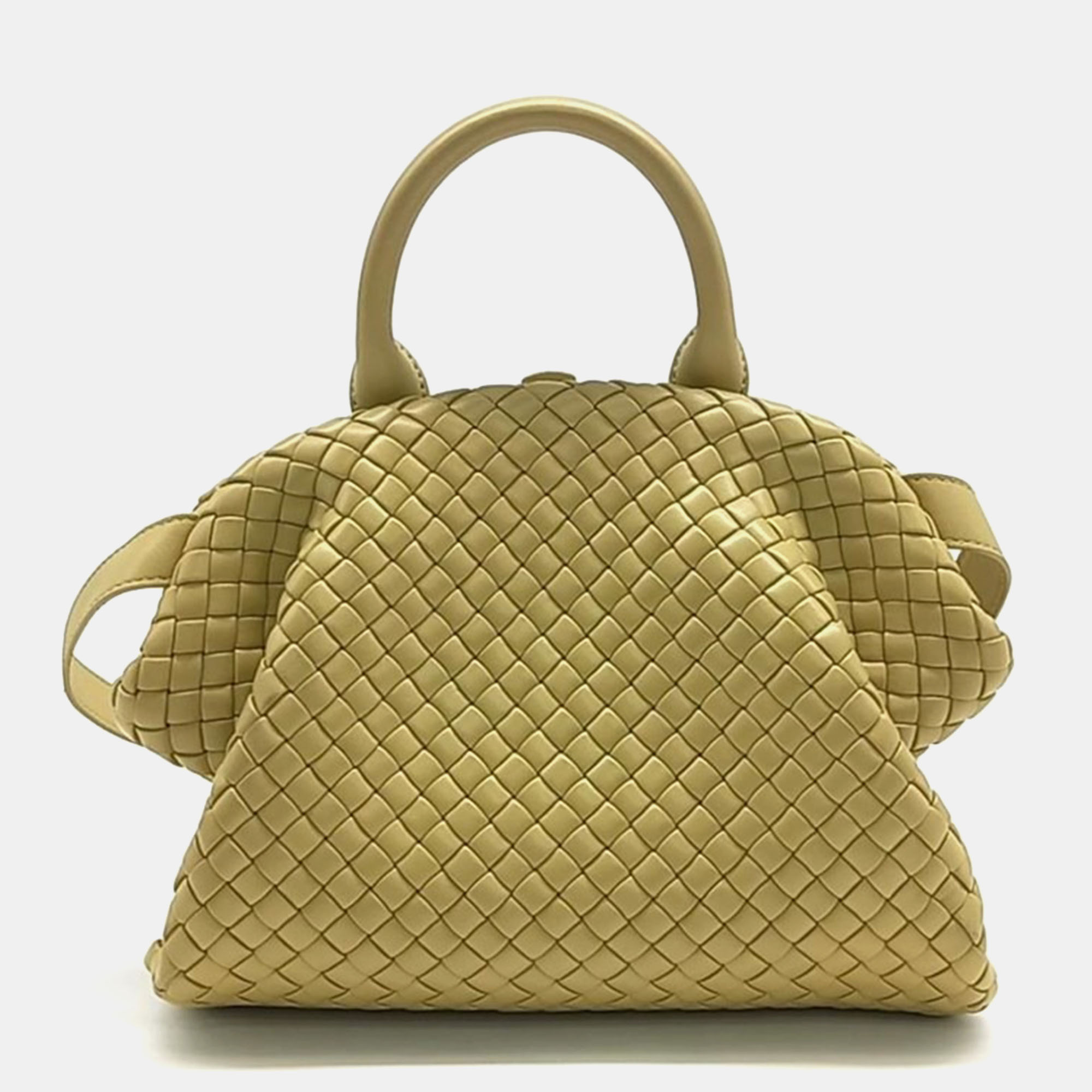 

Bottega Veneta Beige Intrecciato Leather Small Top Handle bag