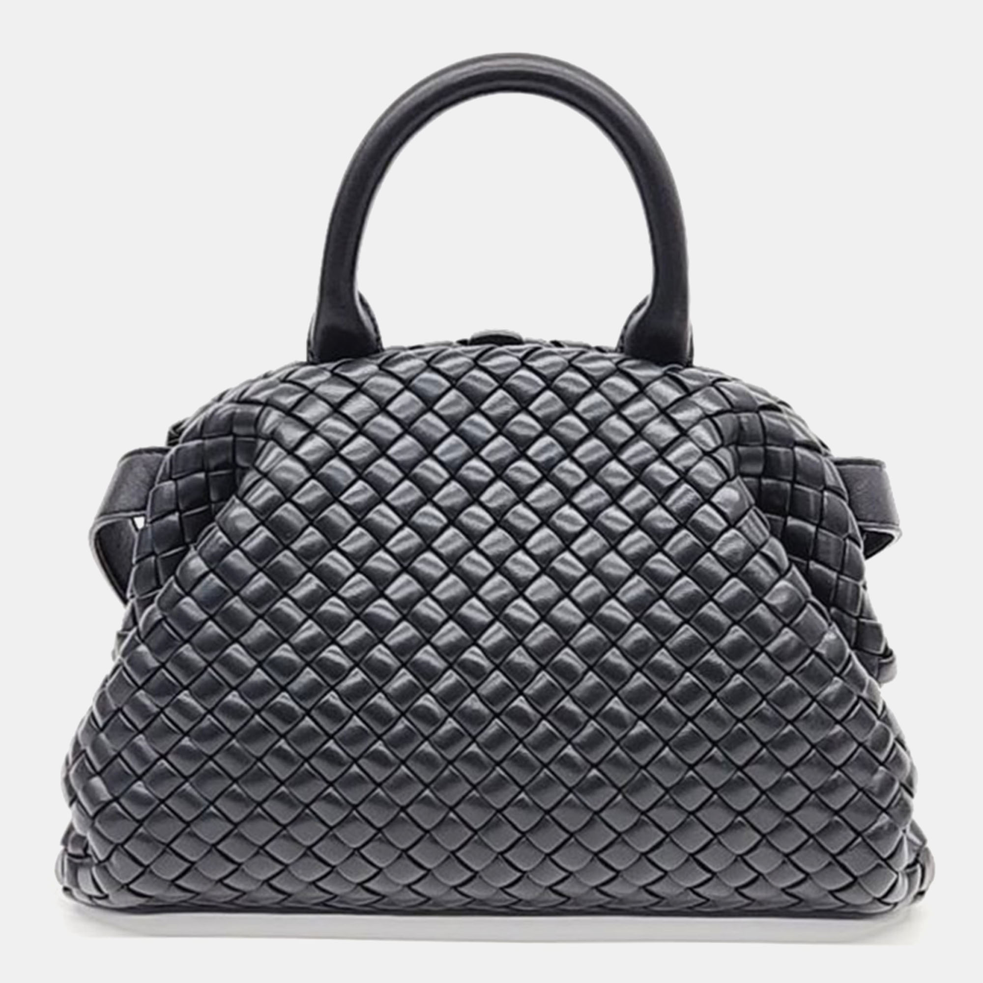 Pre-owned Bottega Veneta Small Handle Bag In Black