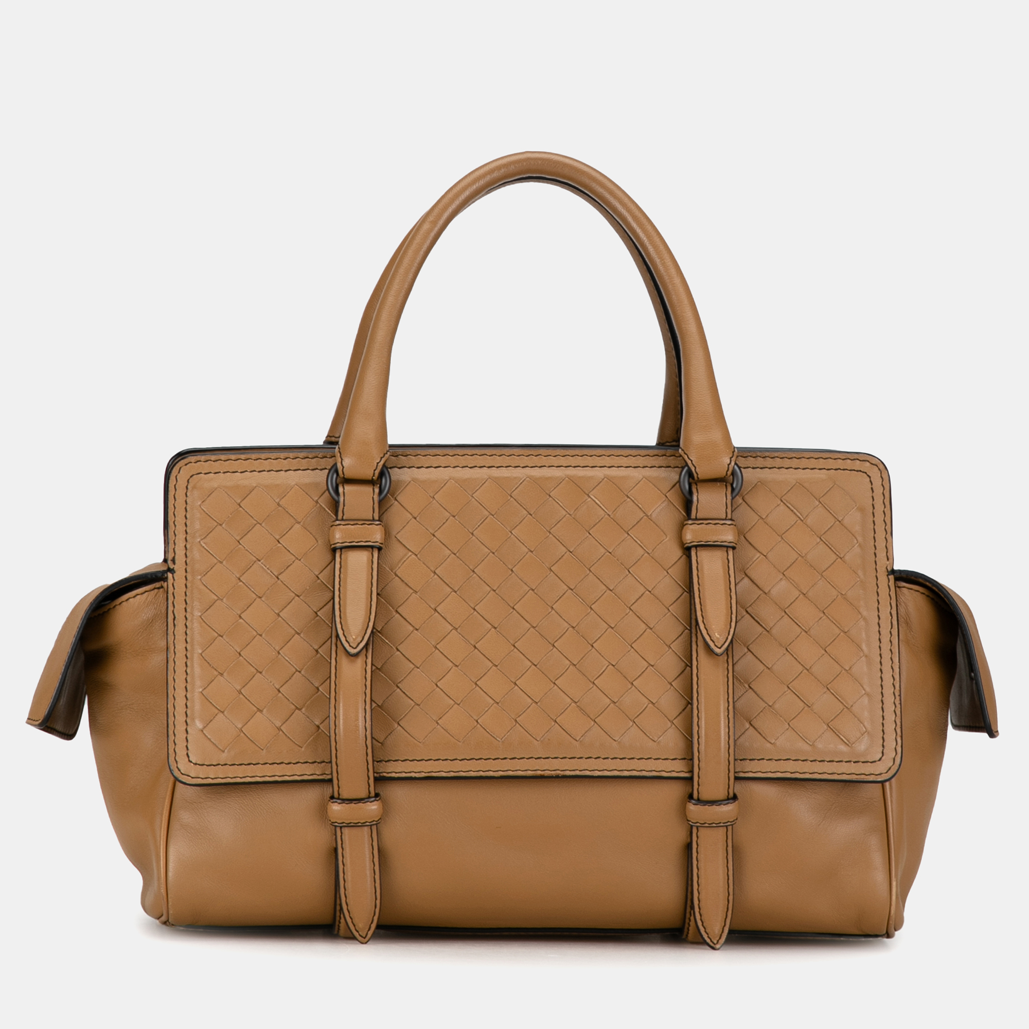 

Bottega Veneta Intrecciato Monaco Bag, Brown