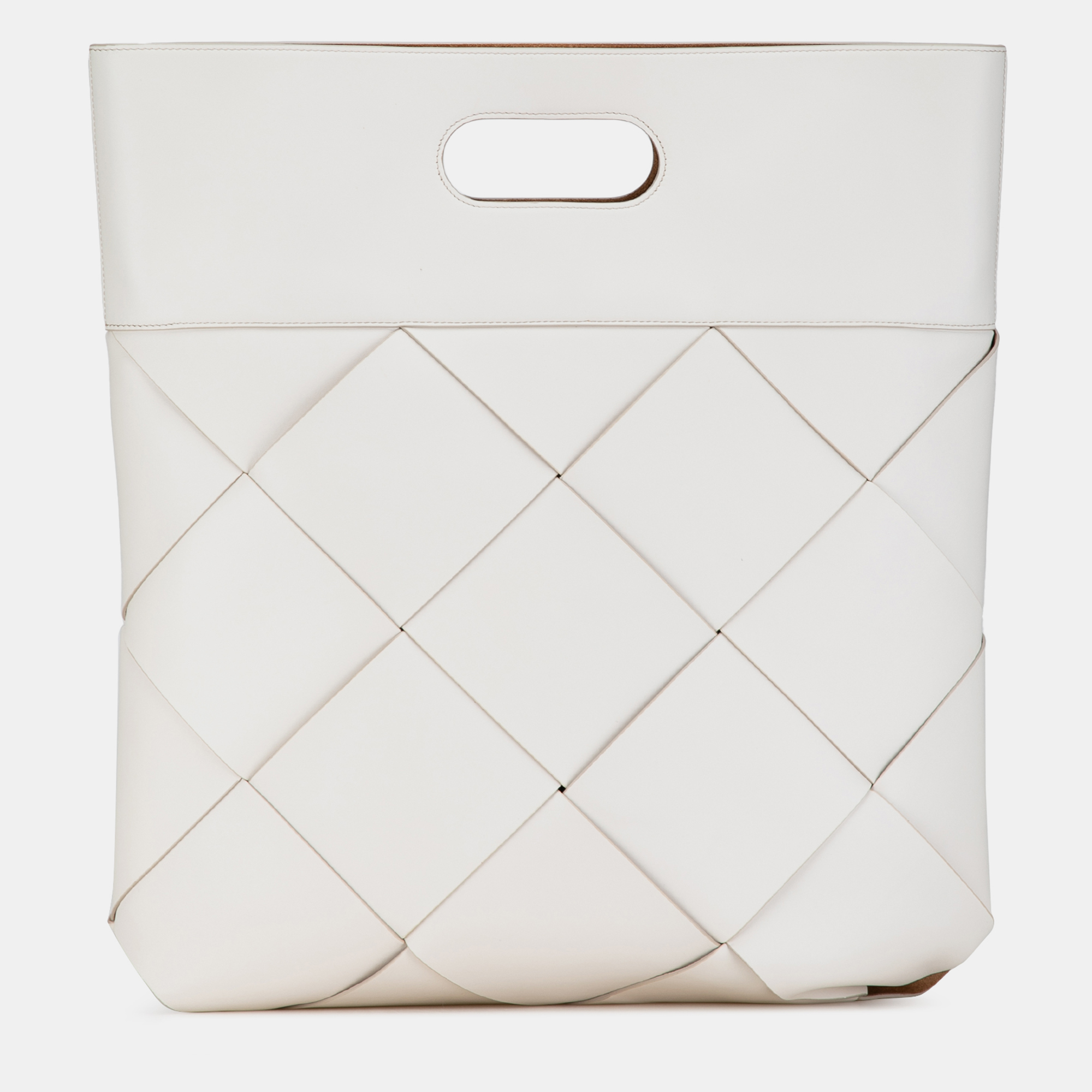 

Bottega Veneta Medium Intrecciato Leather Slip Tote, White