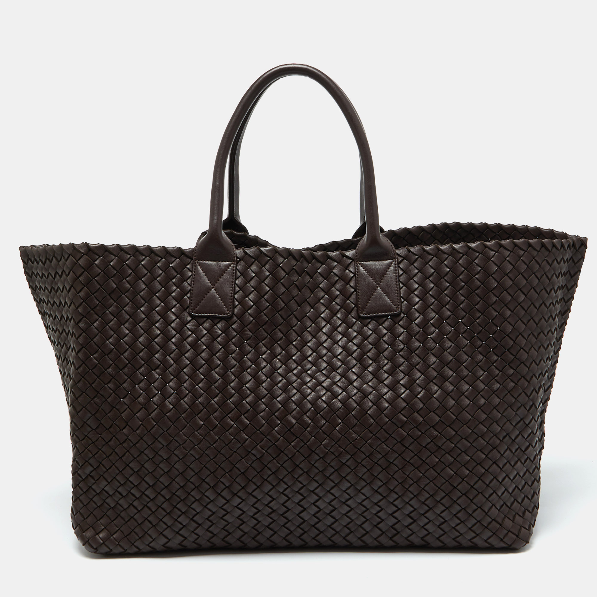 

Bottega Veneta Brown Intrecciato Leather Limited Edition 337/500 Cabat Tote