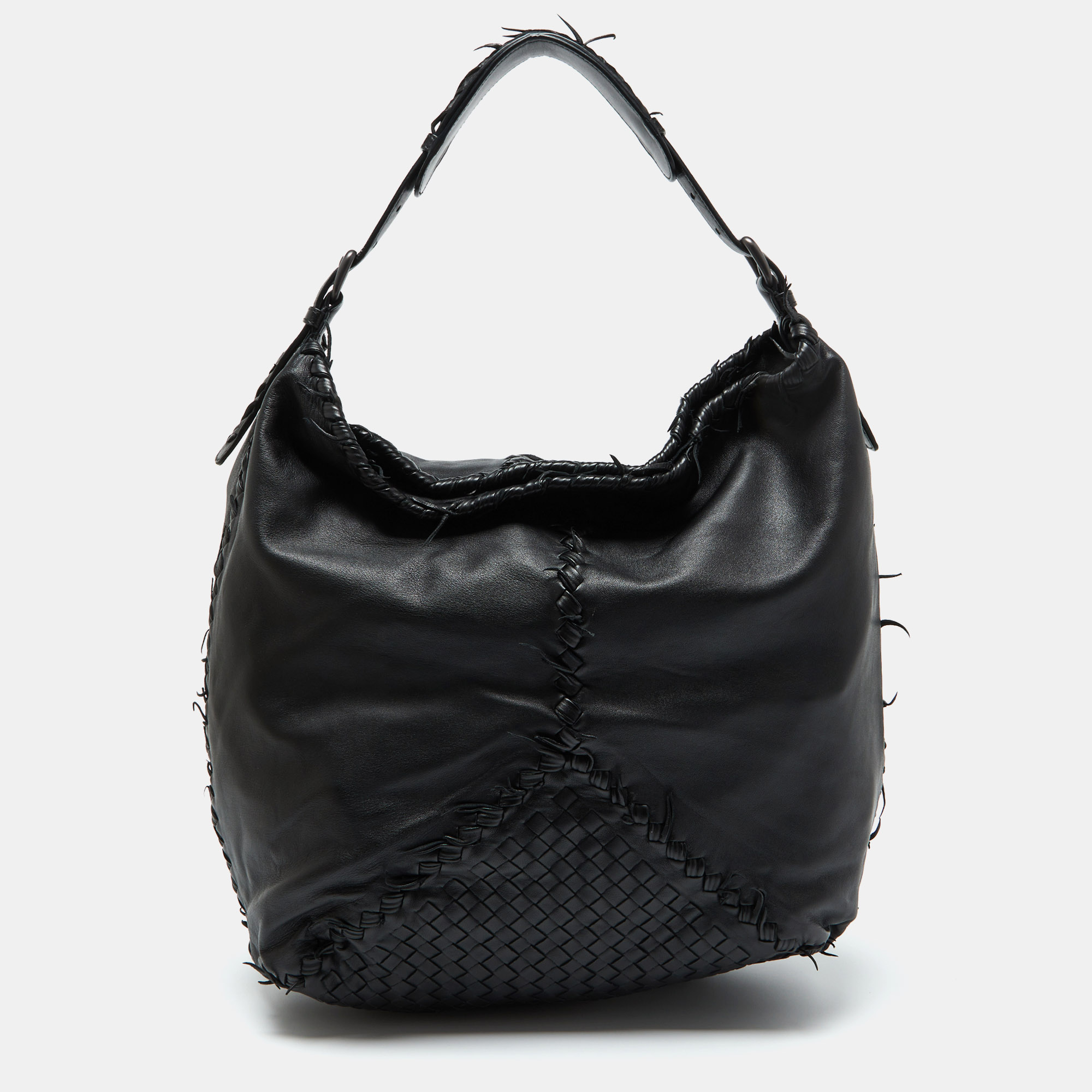 

Bottega Veneta Black Leather Hobo