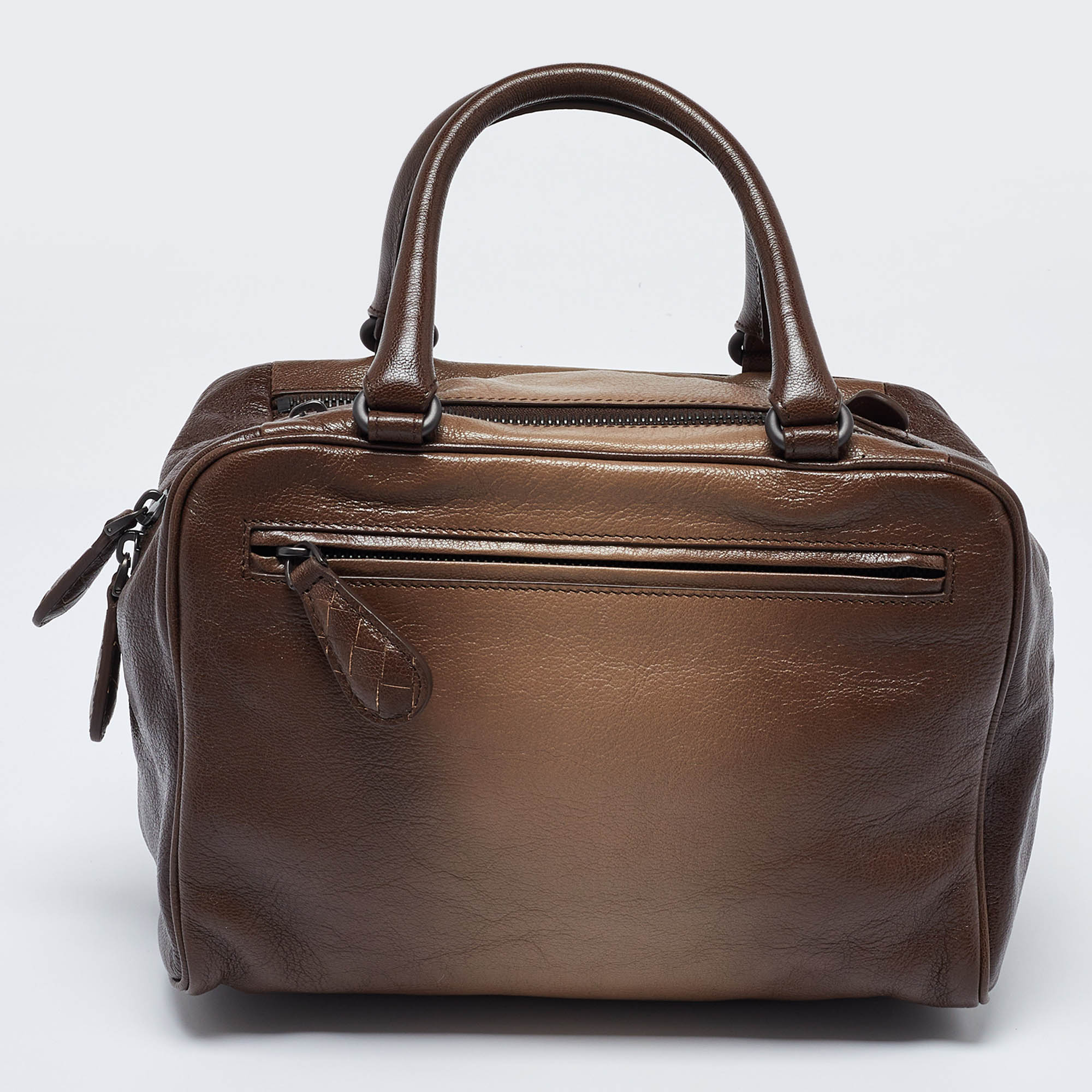 

Bottega Veneta Brown Ombre Leather Brera Bowler Bag