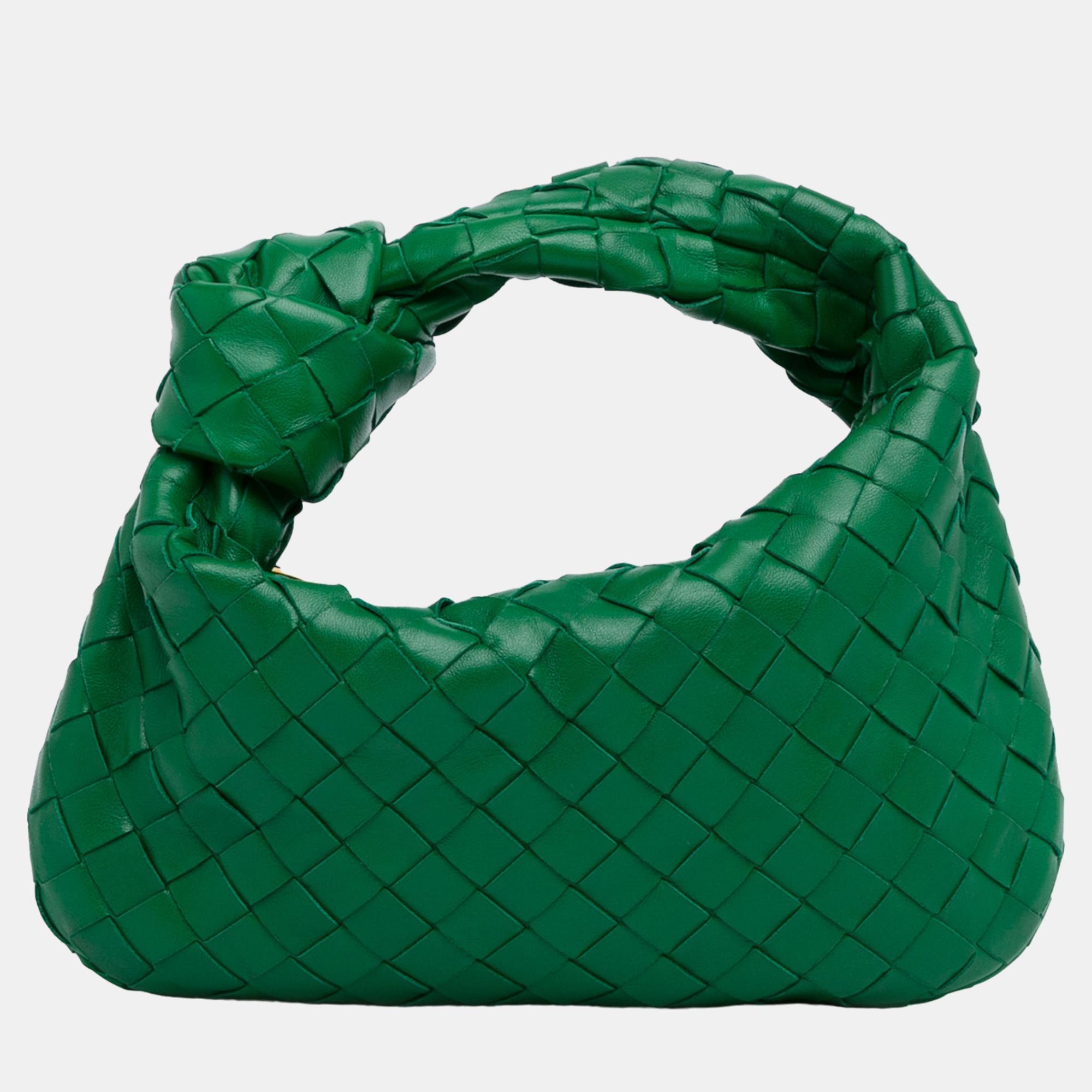 

Bottega Veneta Green Mini Nappa Intrecciato Jodie