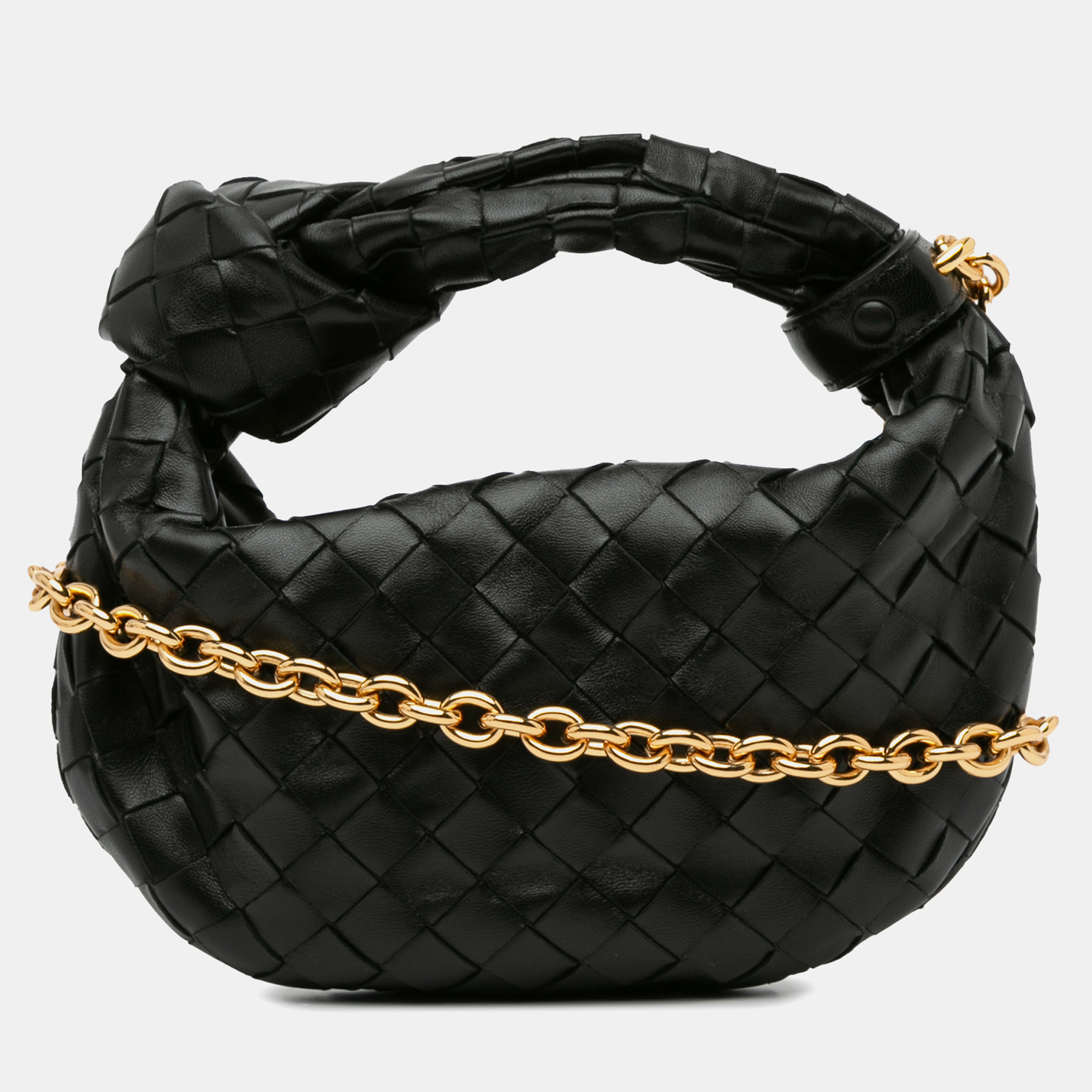 

Bottega Veneta Mini Intrecciato Jodie Chain, Black