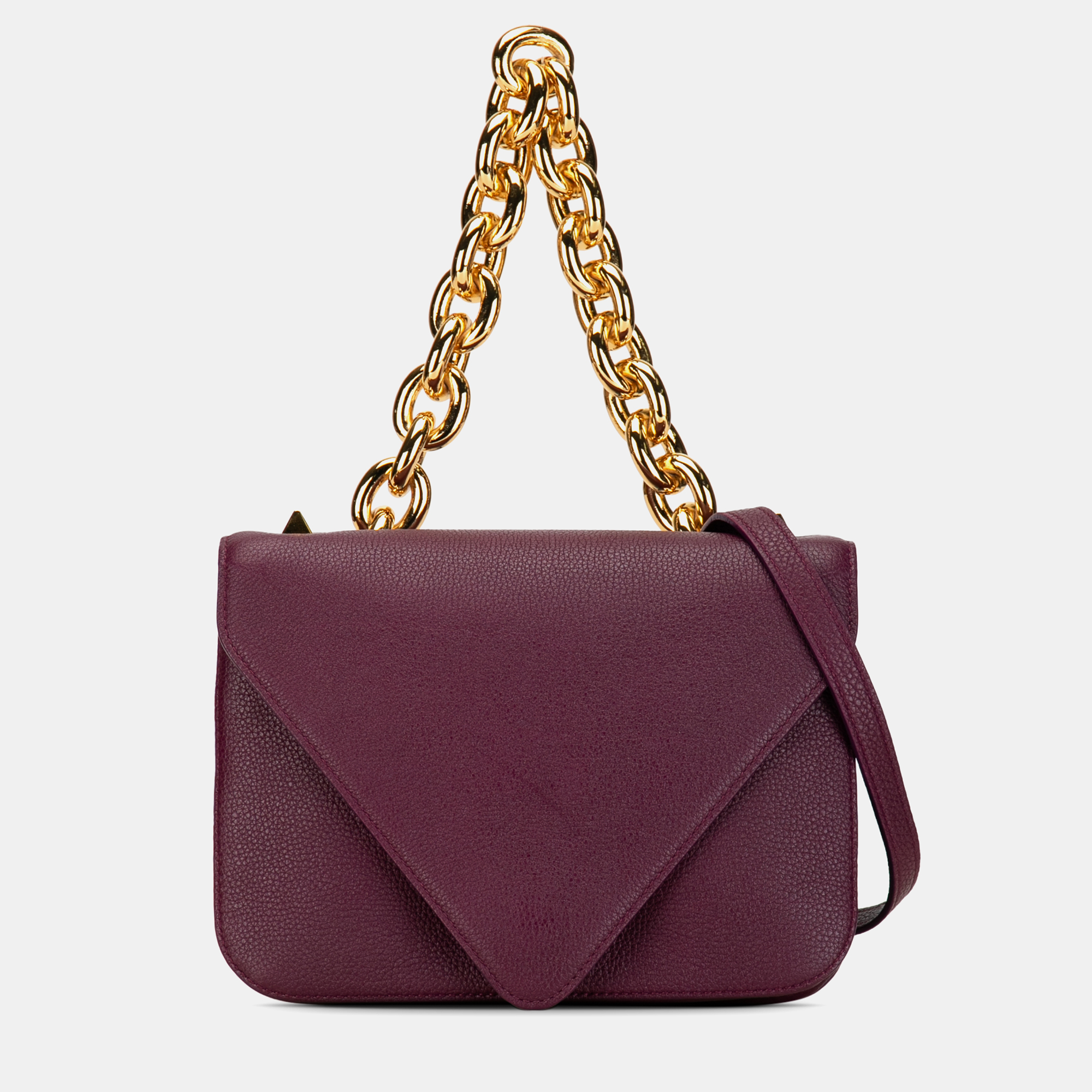 Pre-owned Bottega Veneta Mount Envelope Chain Bag In Purple