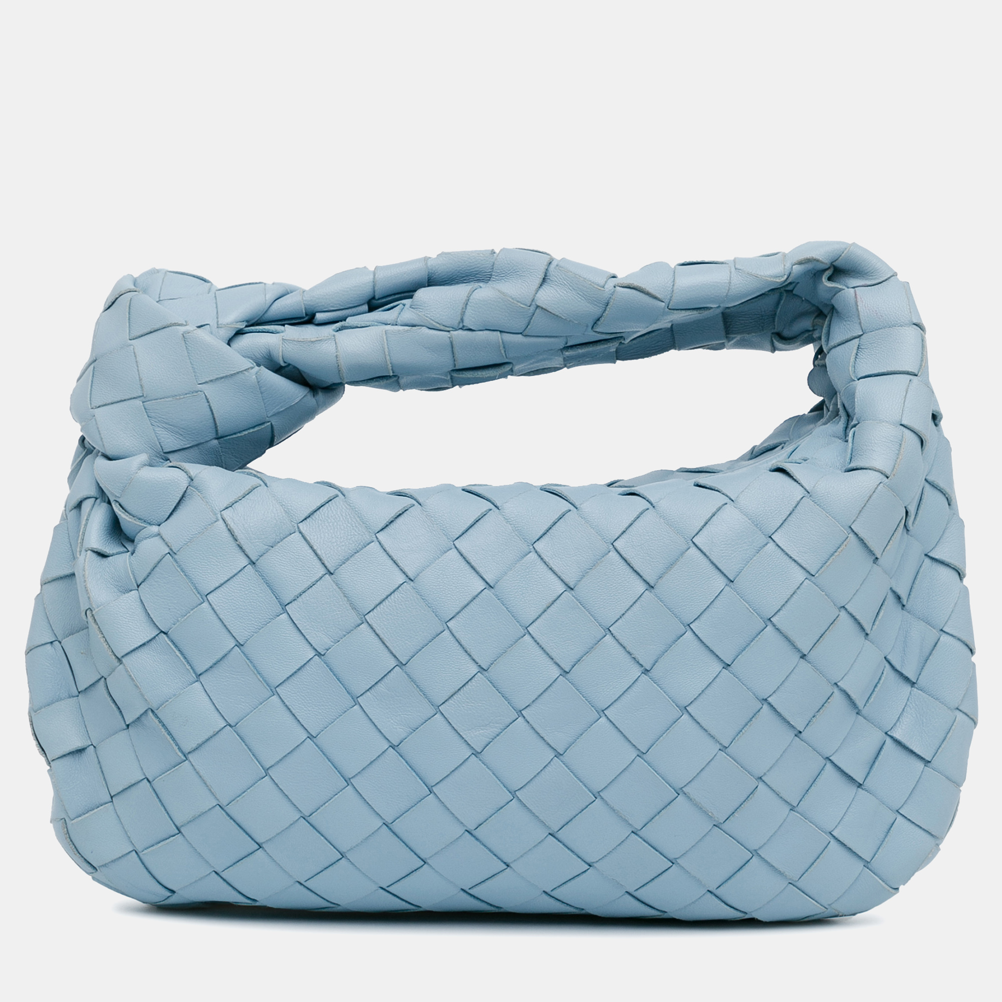 

Bottega Veneta Blue Nappa Intrecciato Leather Mini Jodie Shoulder Bag