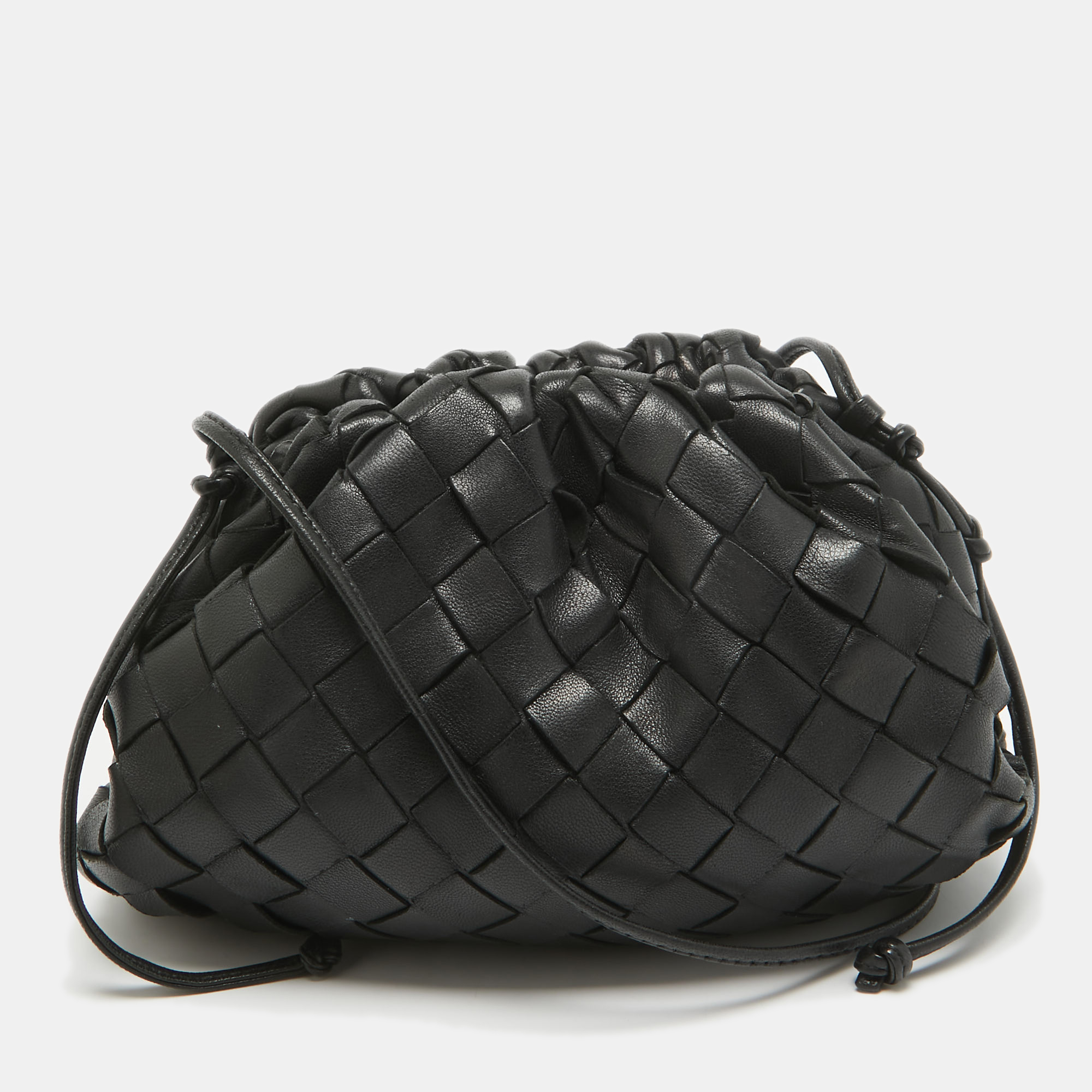 

Bottega Veneta Black Intrecciato Leather Mini The Pouch Bag