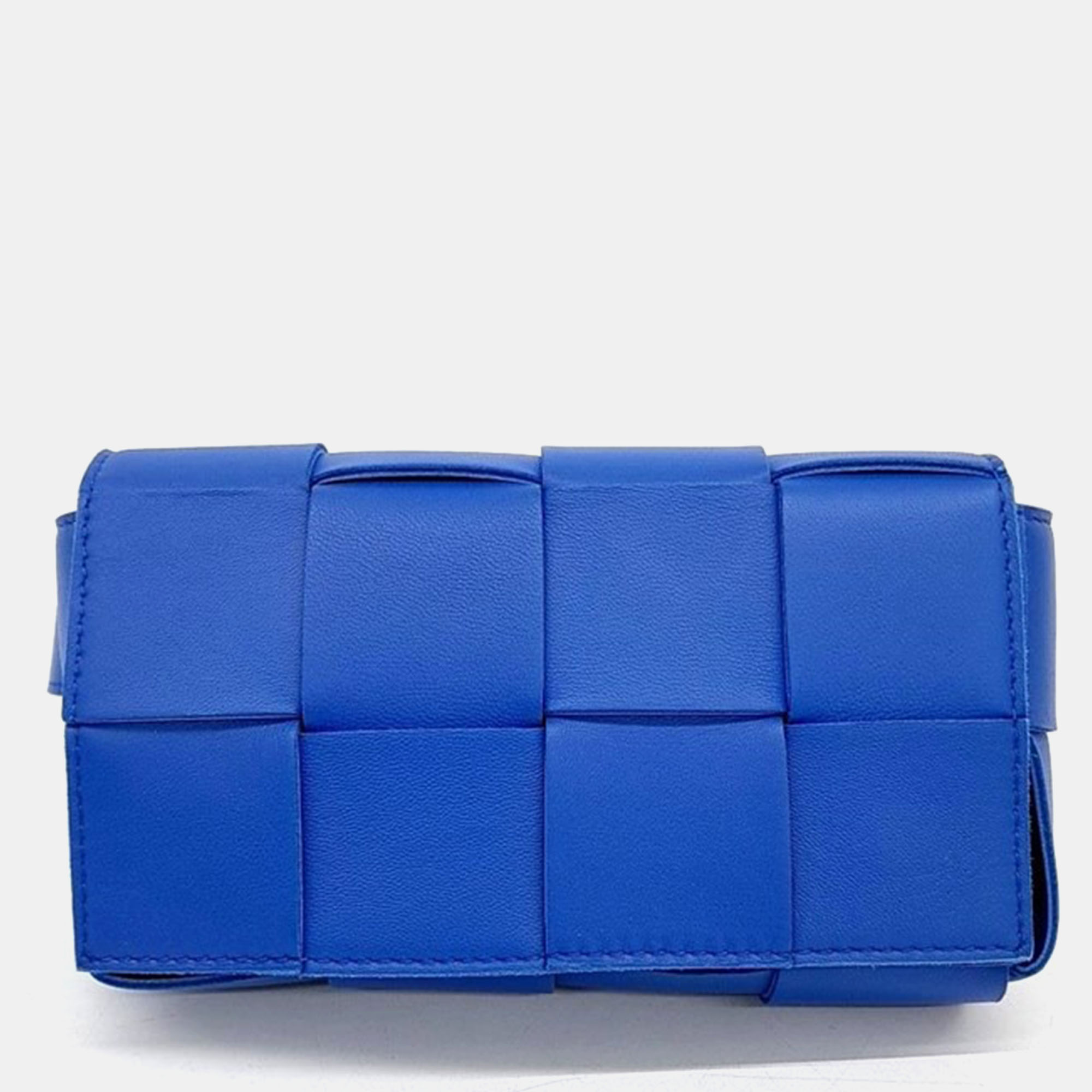 Pre-owned Bottega Veneta Cassette Belt Bag In Blue