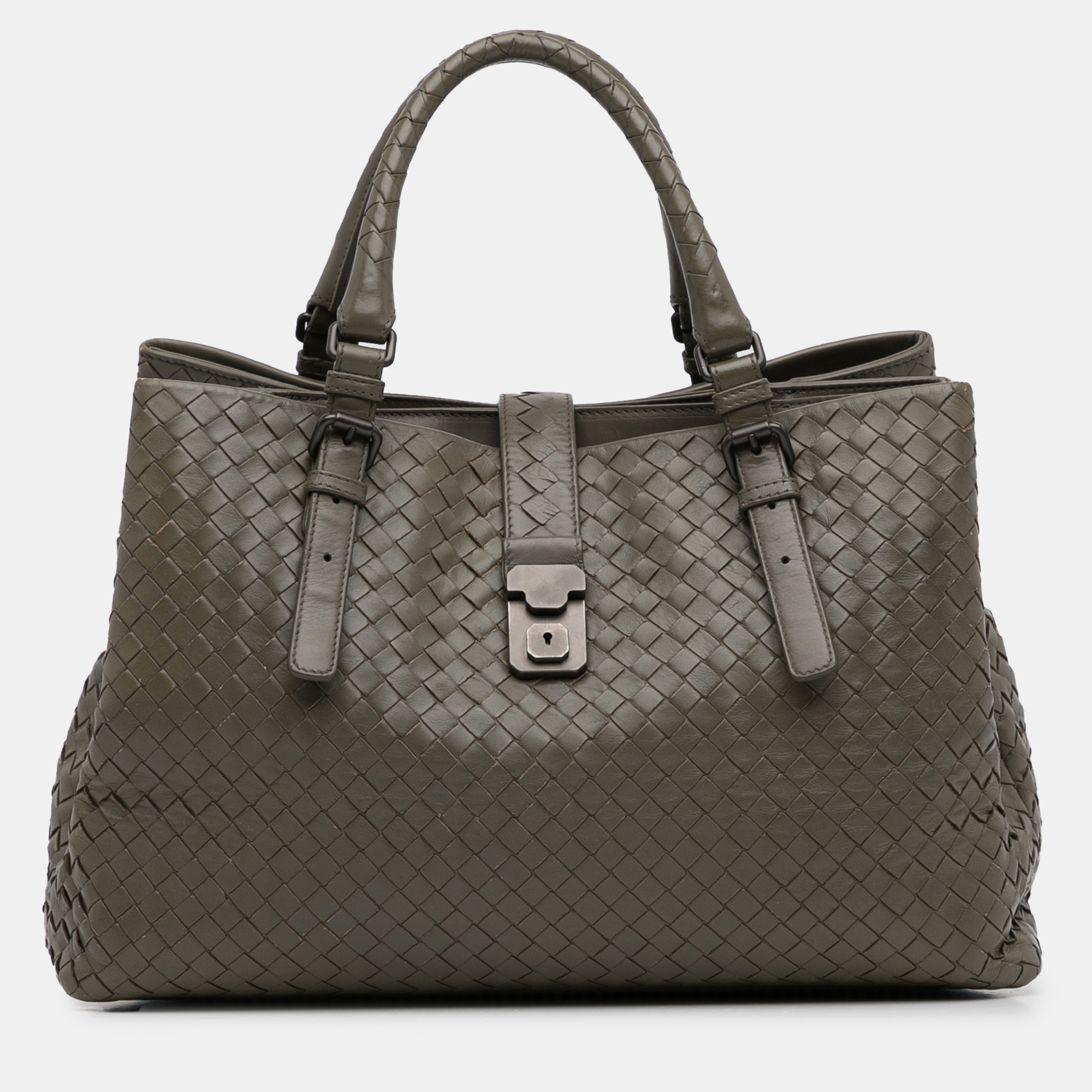 

Bottega Veneta Medium Intrecciato Nappa Roma, Brown