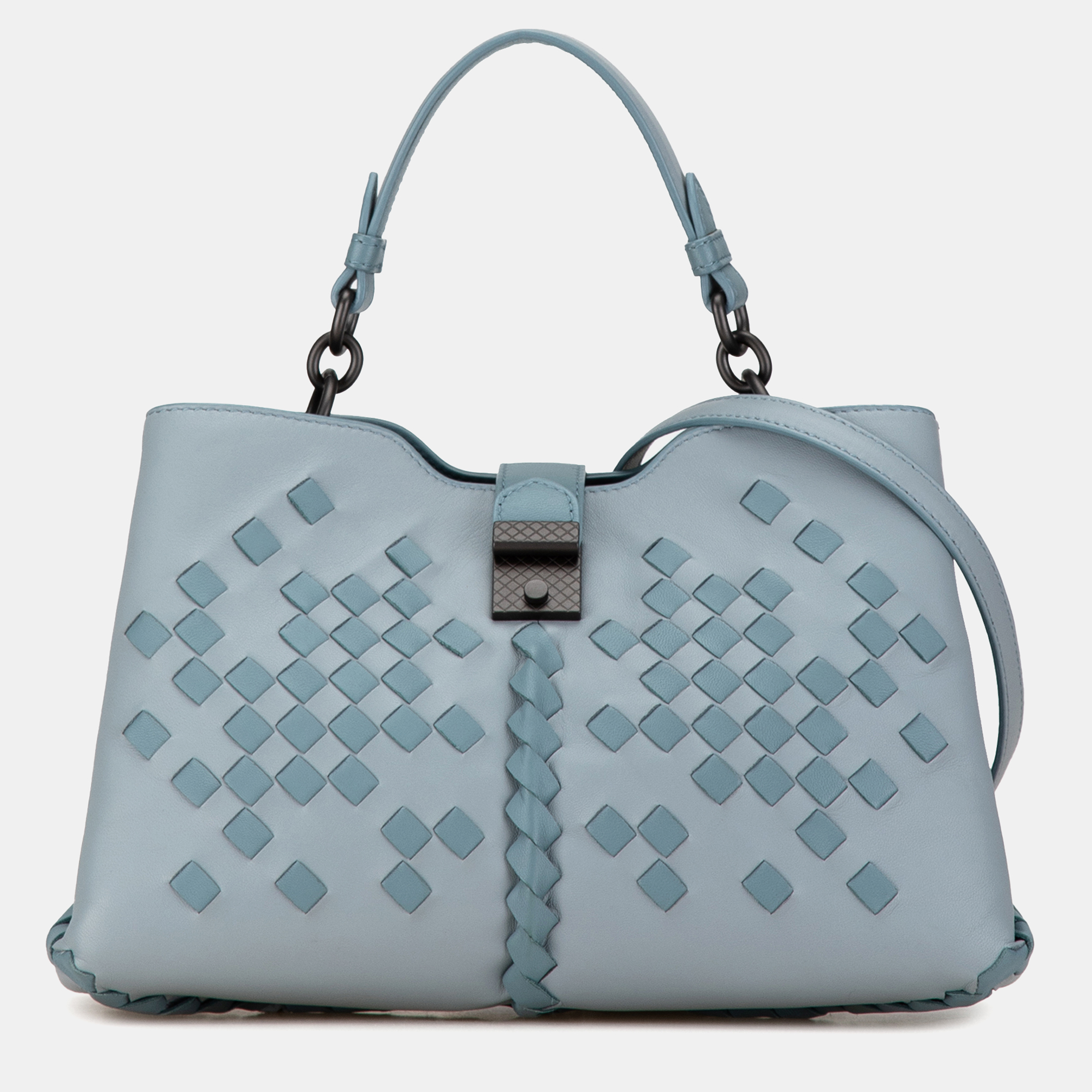 

Bottega Veneta Intrecciato Napoli Satchel, Blue