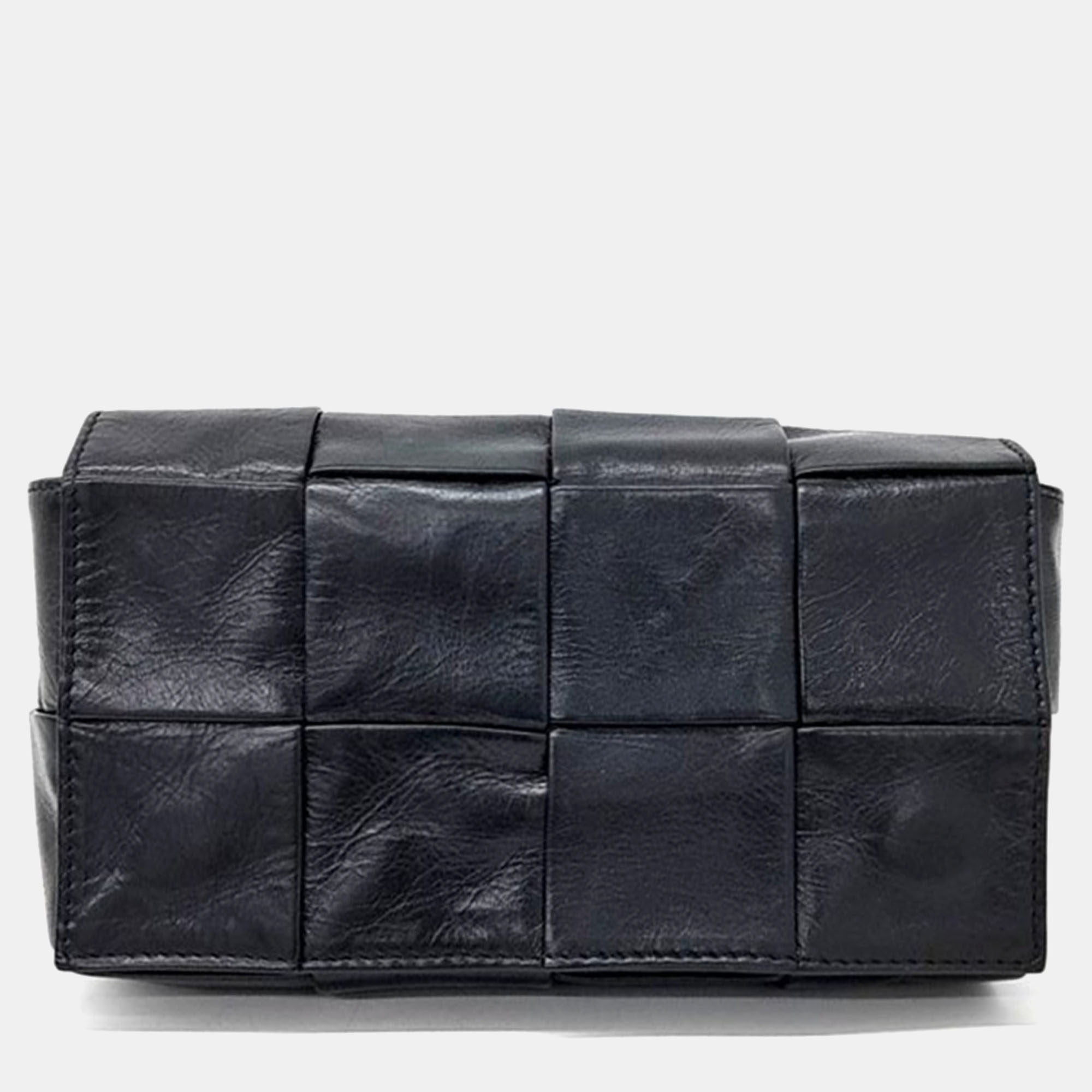 Pre-owned Bottega Veneta Cassette Belt Bag In Black