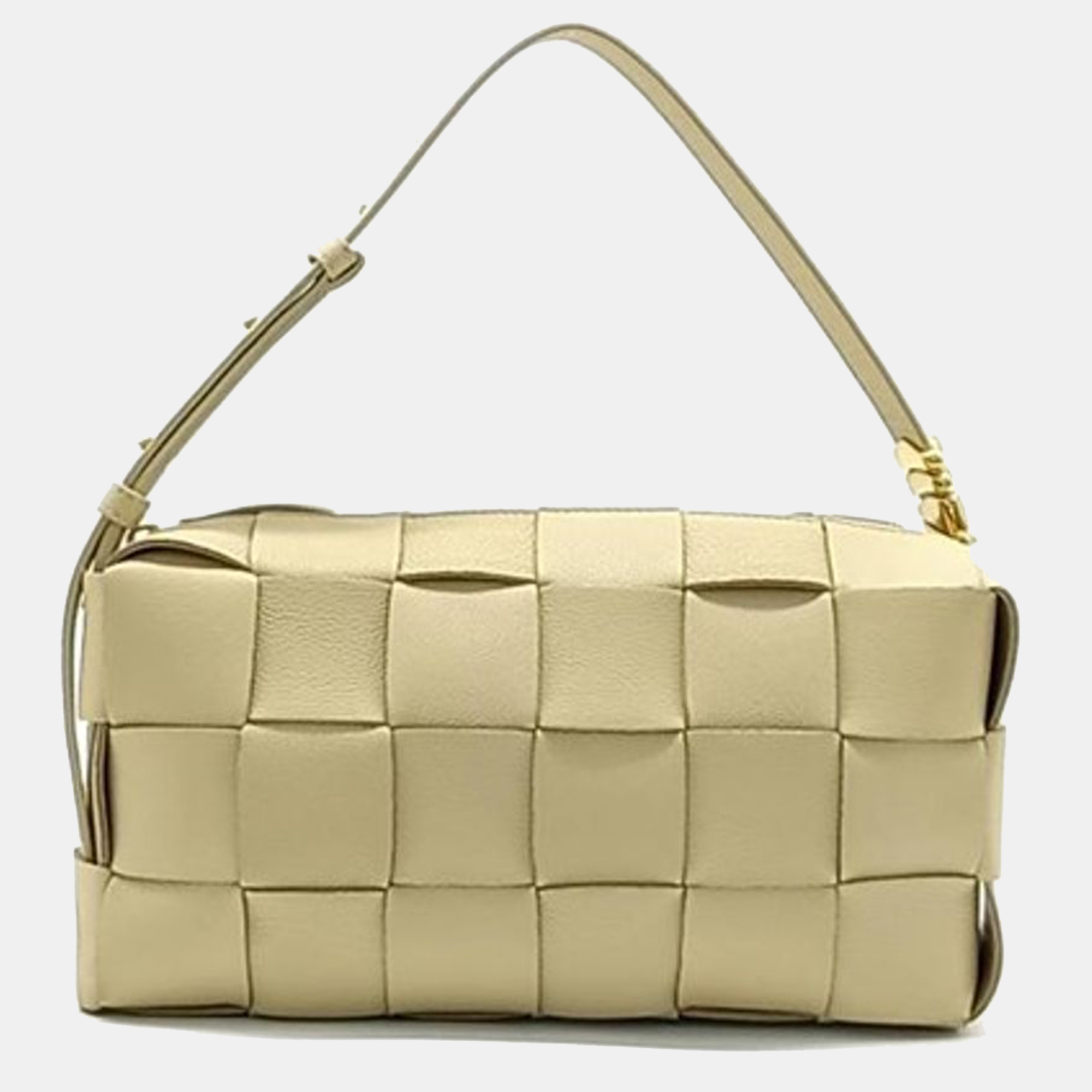 Pre-owned Bottega Veneta Brick Cassette Bag In Beige