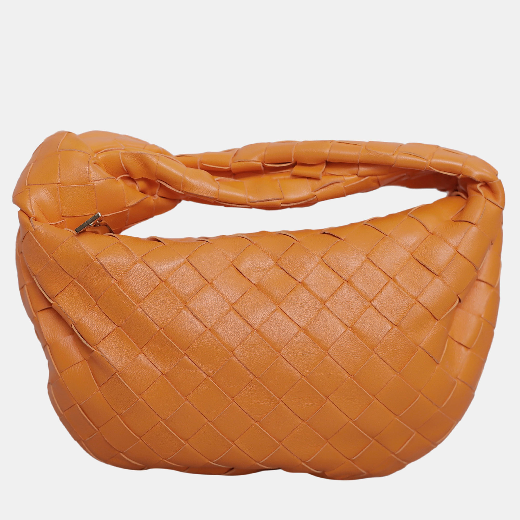 

Bottega Veneta Orange Leather Mini Jodie Shoulder Bag