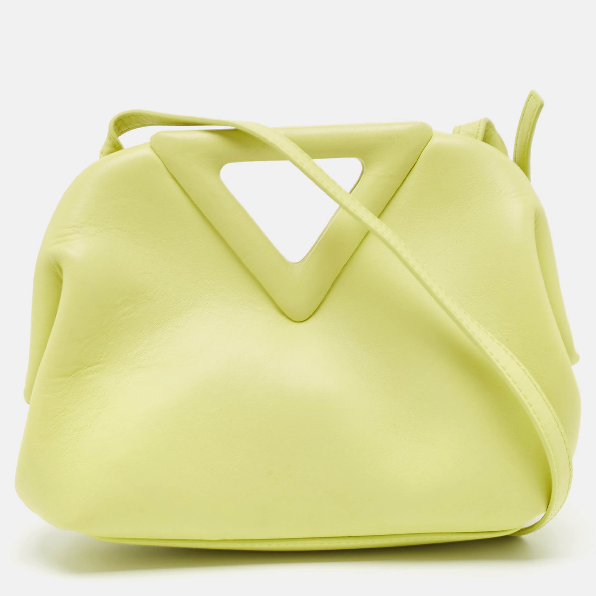 

Bottega Veneta Yellow Leather  Point Shoulder Bag