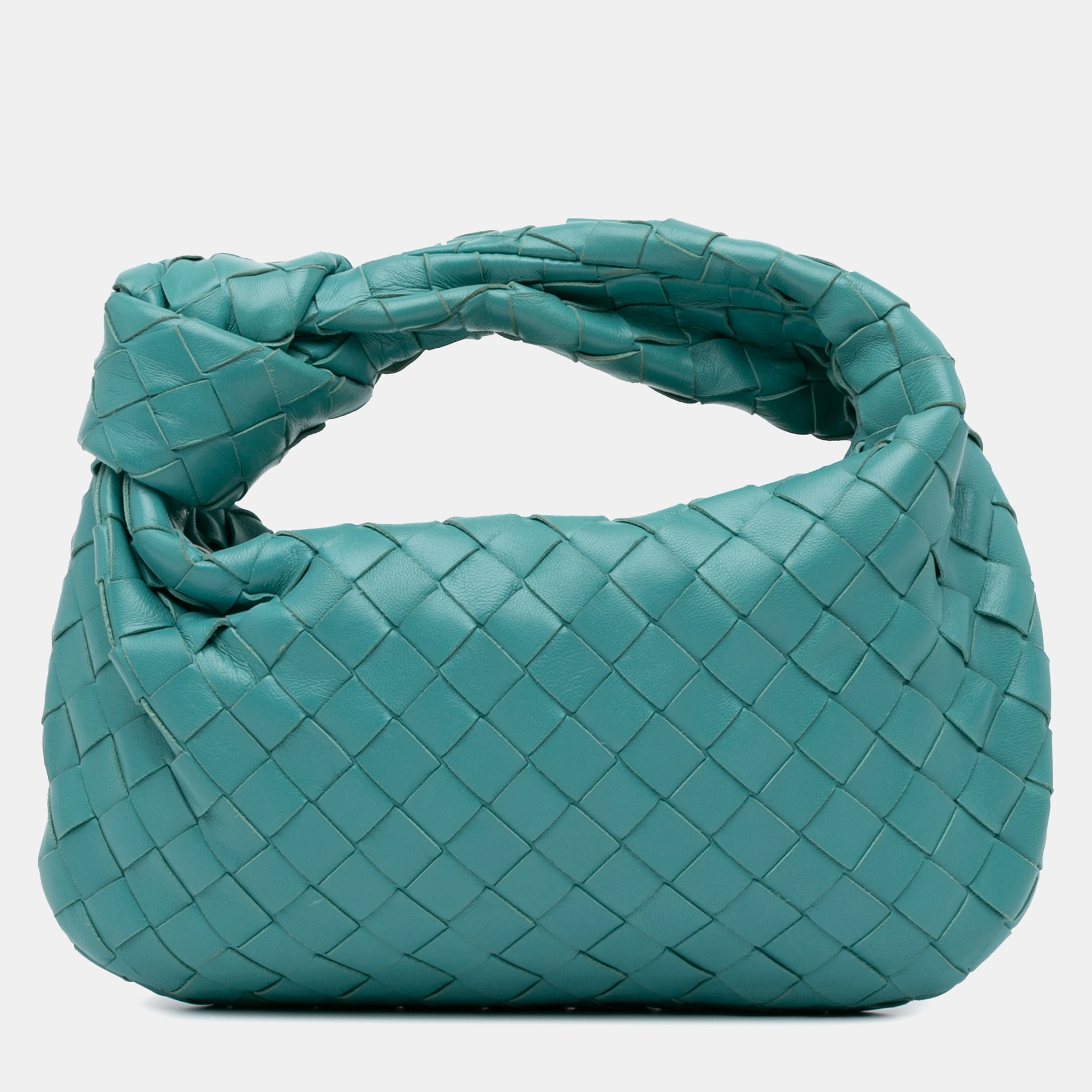 

Bottega Veneta Blue Mini Intrecciato Jodie Bag