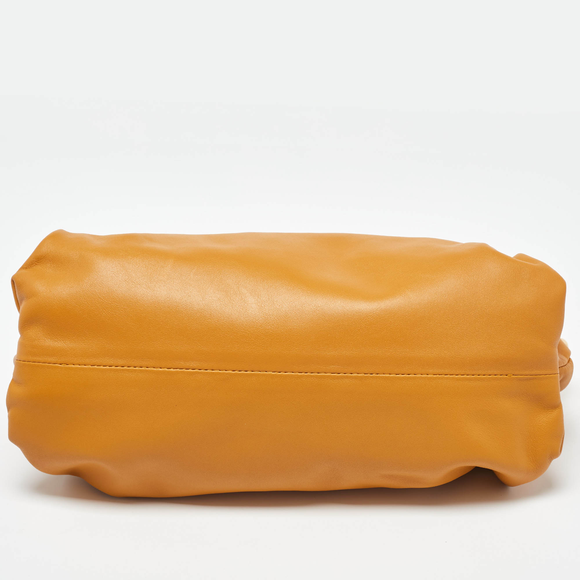 Bottega Veneta Mustard Leather Chain Pouch 