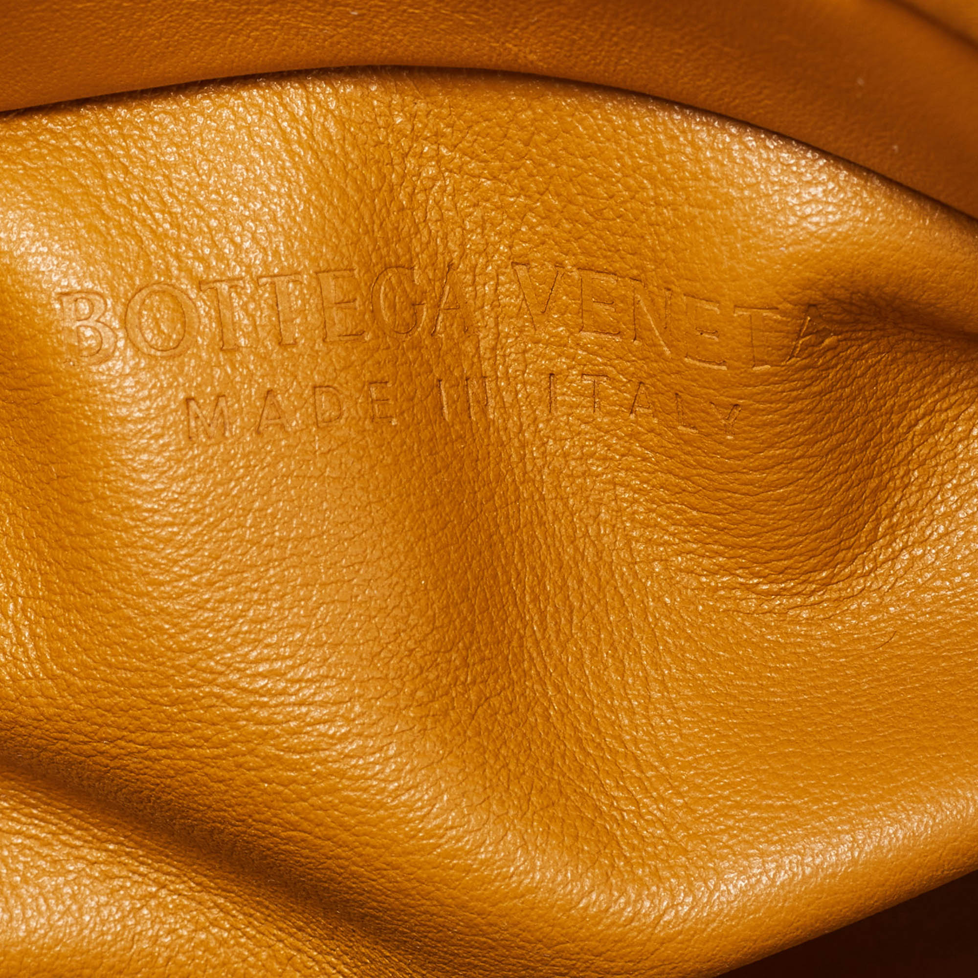 Bottega Veneta Mustard Leather Chain Pouch 