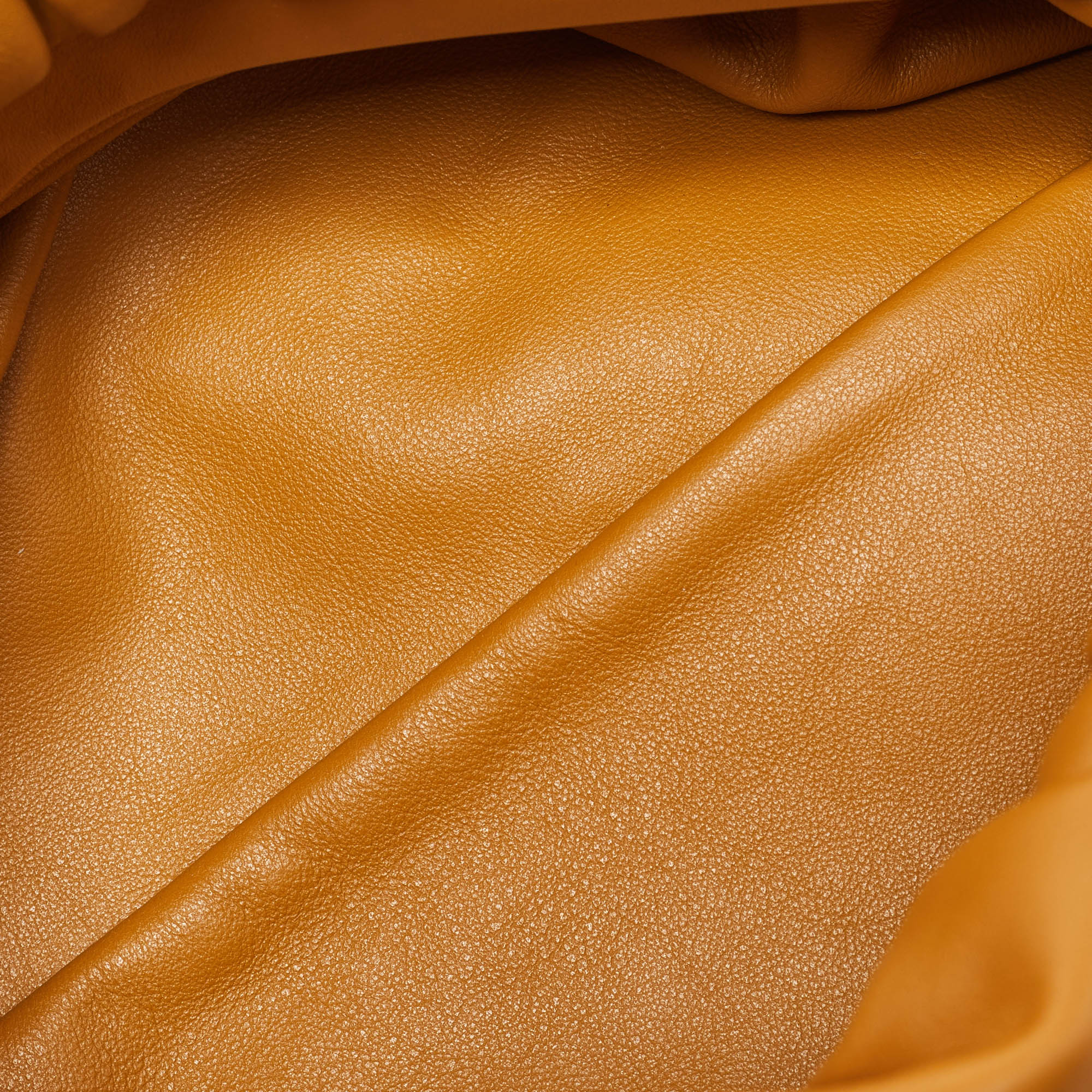 Bottega Veneta Mustard Leather Chain Pouch 