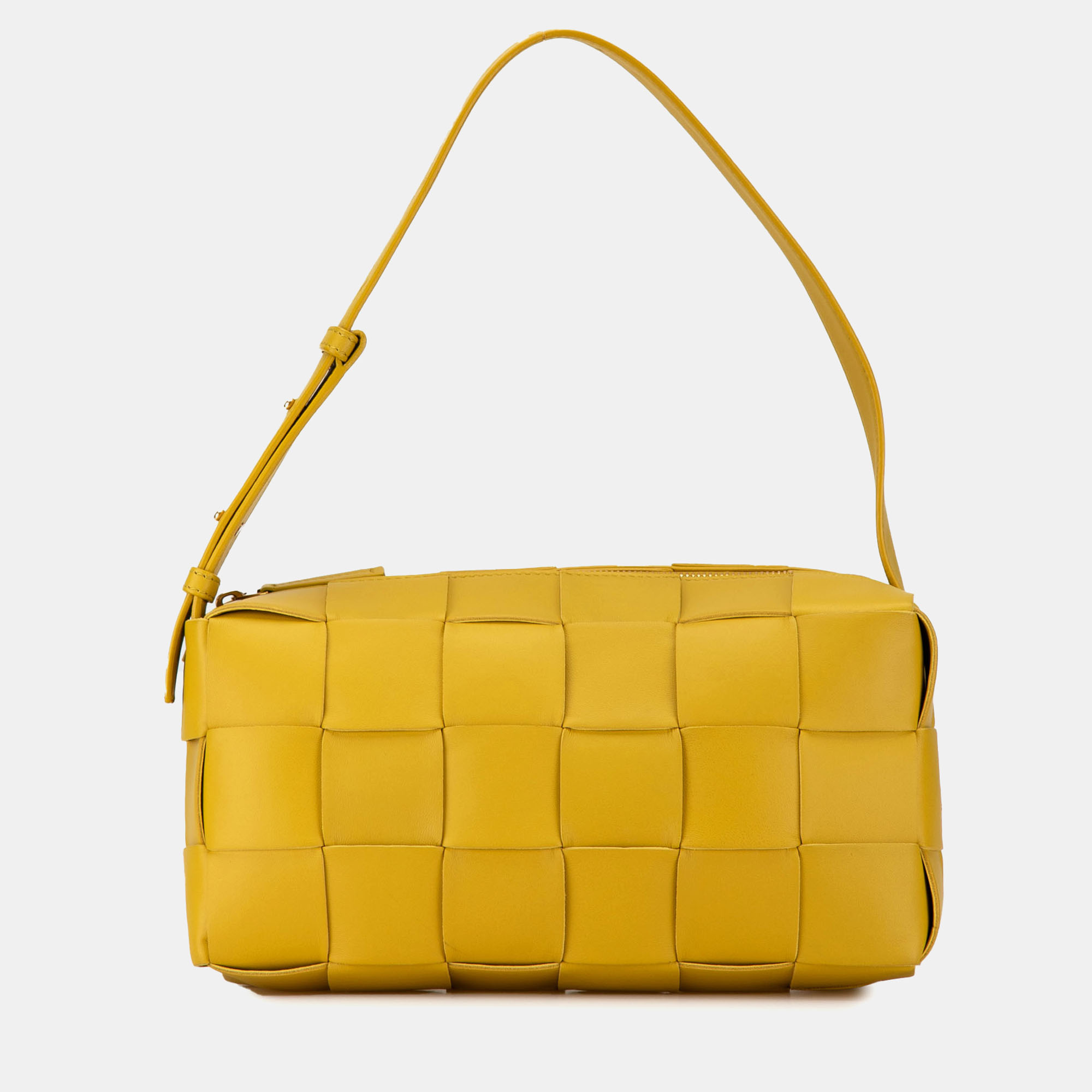 

Bottega Veneta Medium Intrecciato Brick Cassette, Yellow