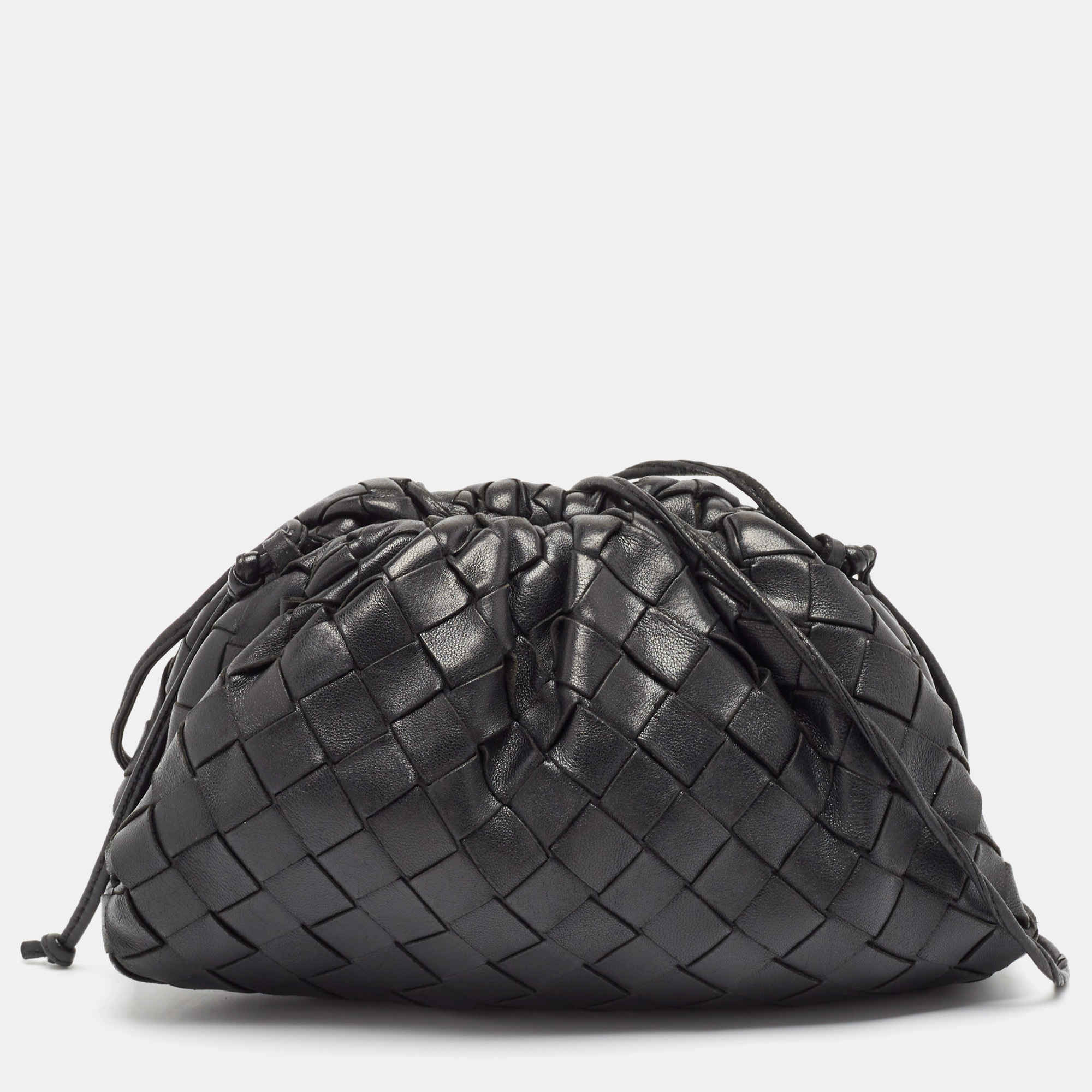 

Bottega Veneta Black Intrecciato Leather Mini The Pouch Bag