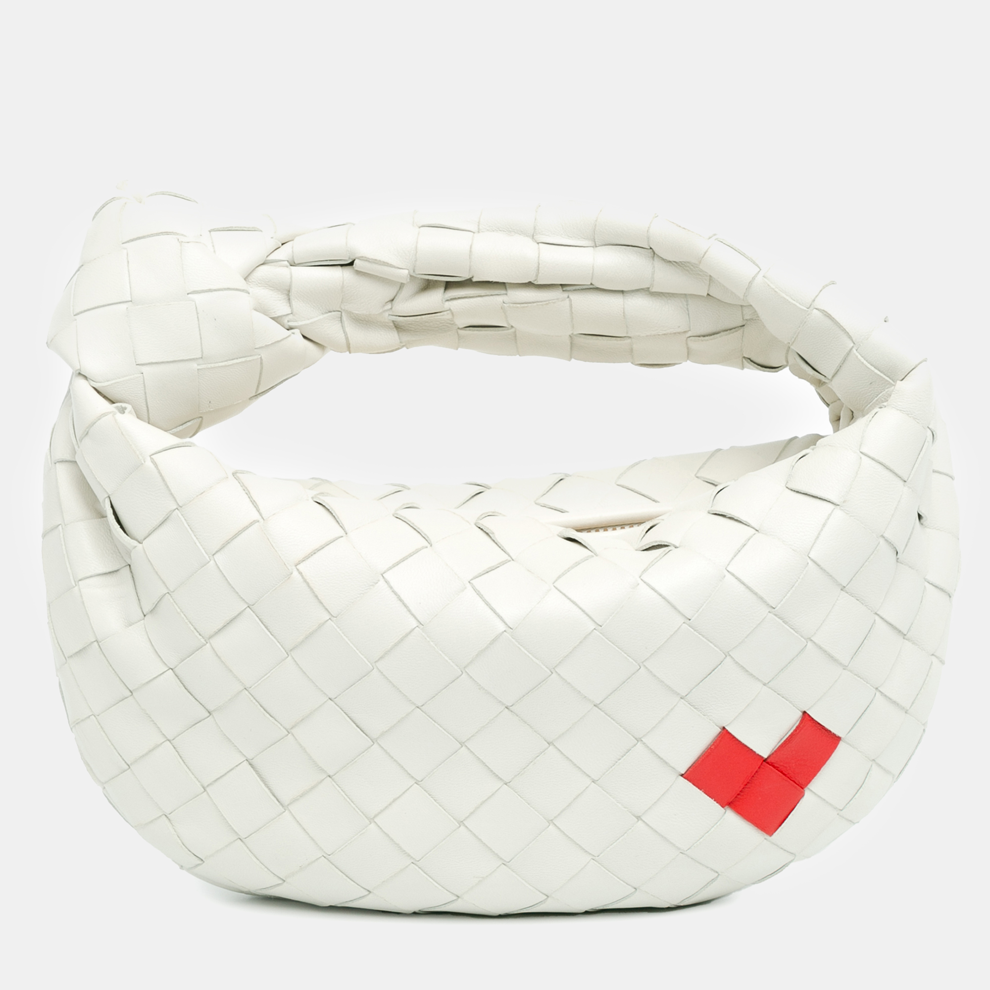 

Bottega Veneta Mini Nappa Intrecciato Heart Jodie Bag, White