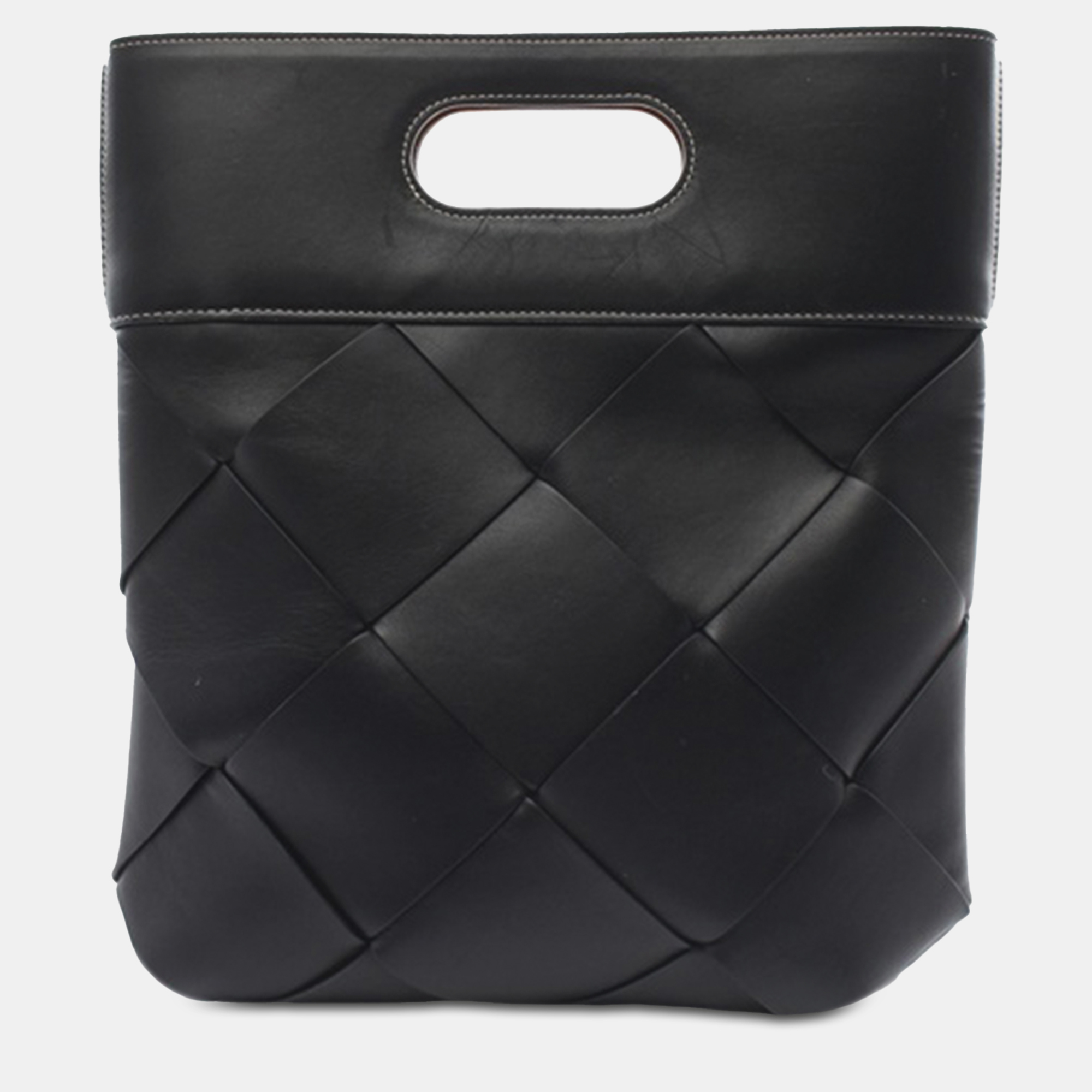 

Bottega Veneta Small Intrecciato Slip Handbag, Black