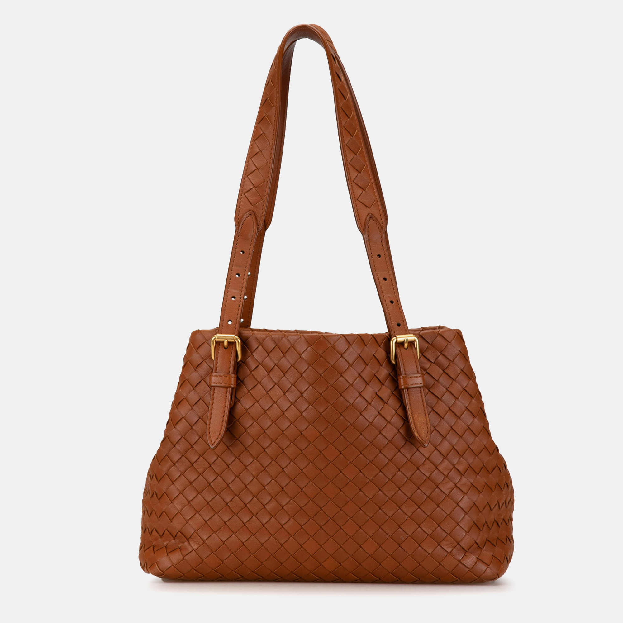 

Bottega Veneta Brown Nappa Intrecciato Seamless Tote