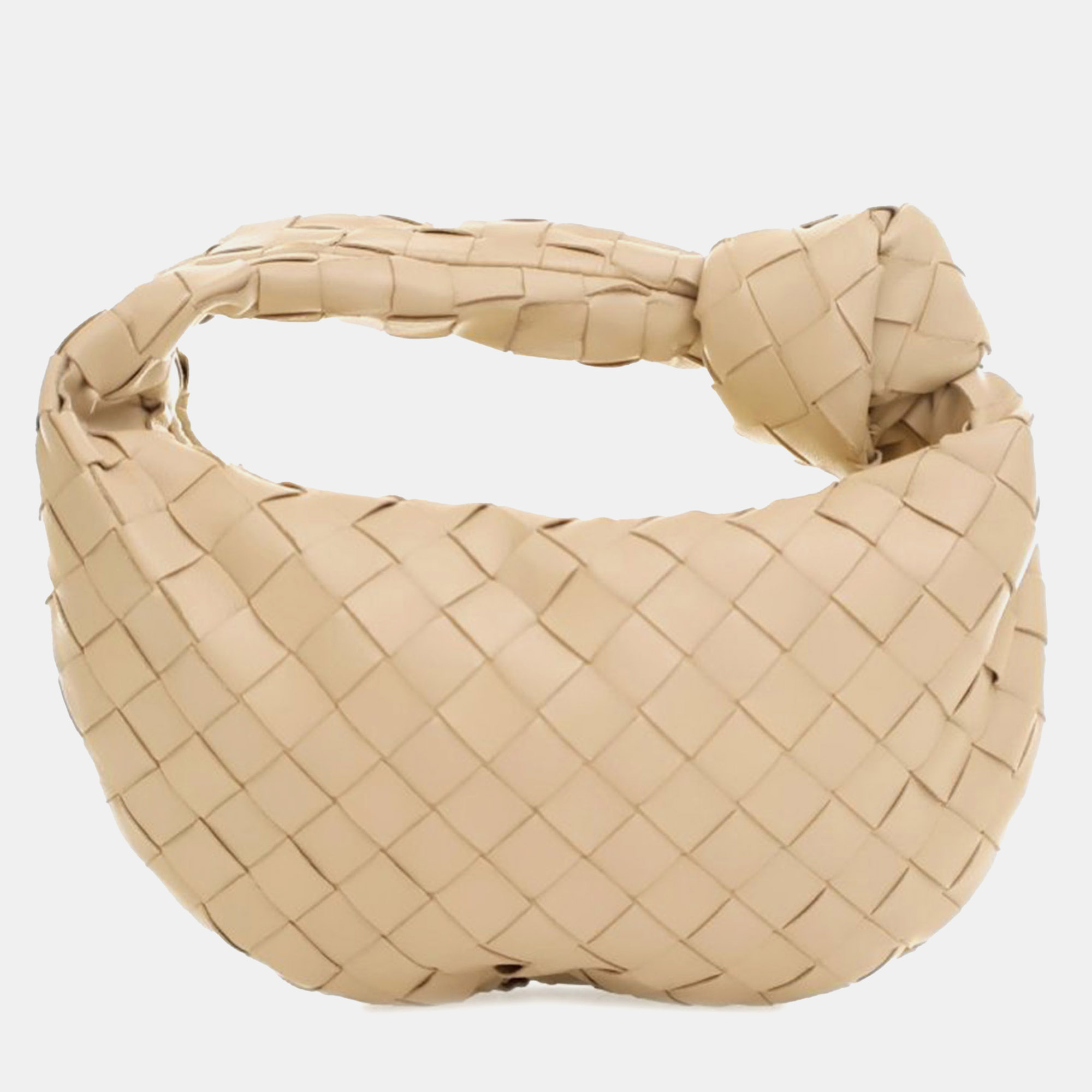 Pre-owned Bottega Veneta Mini Intrecciato Jodie In Beige