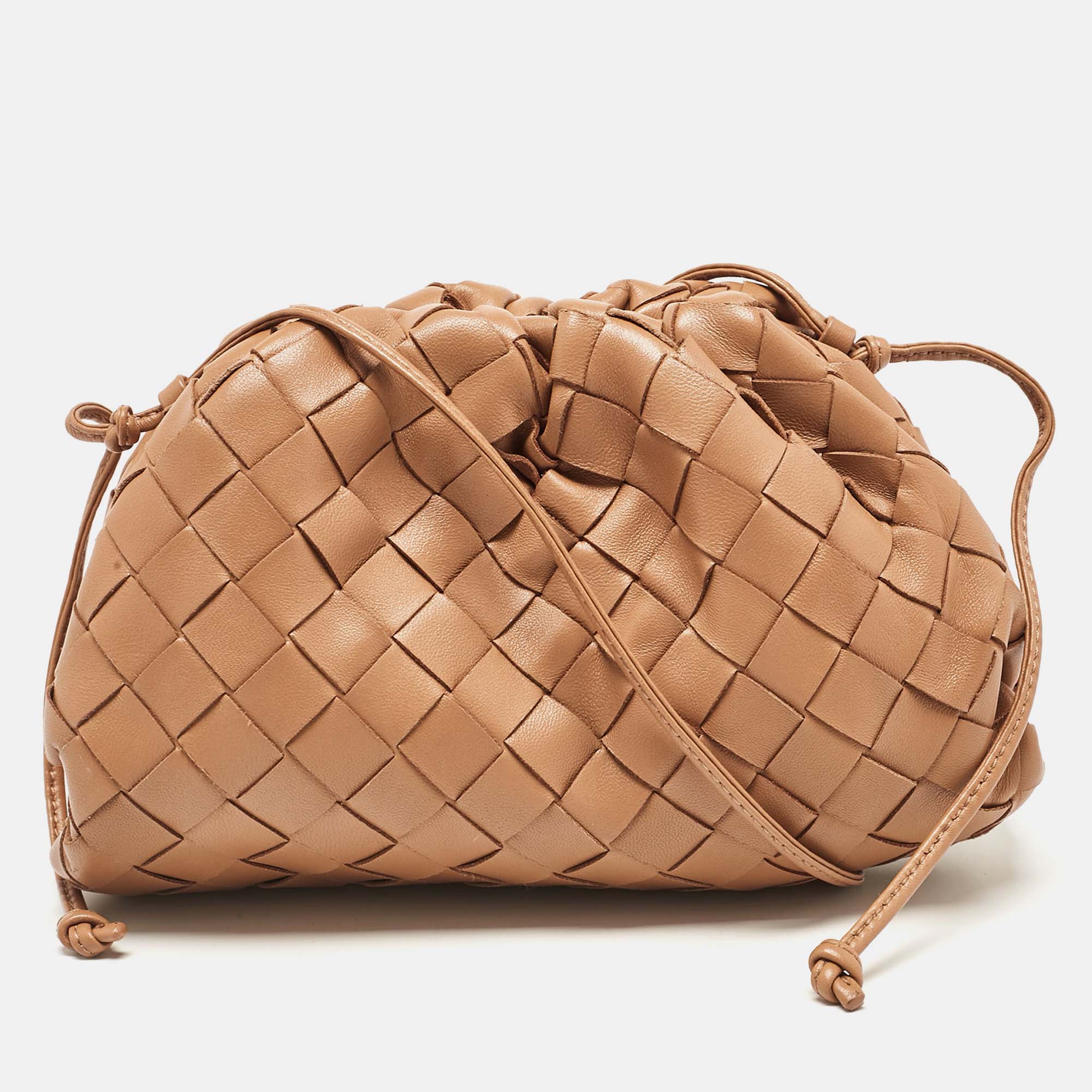 

Bottega Veneta Brown Intrecciato Leather Mini The Pouch Bag