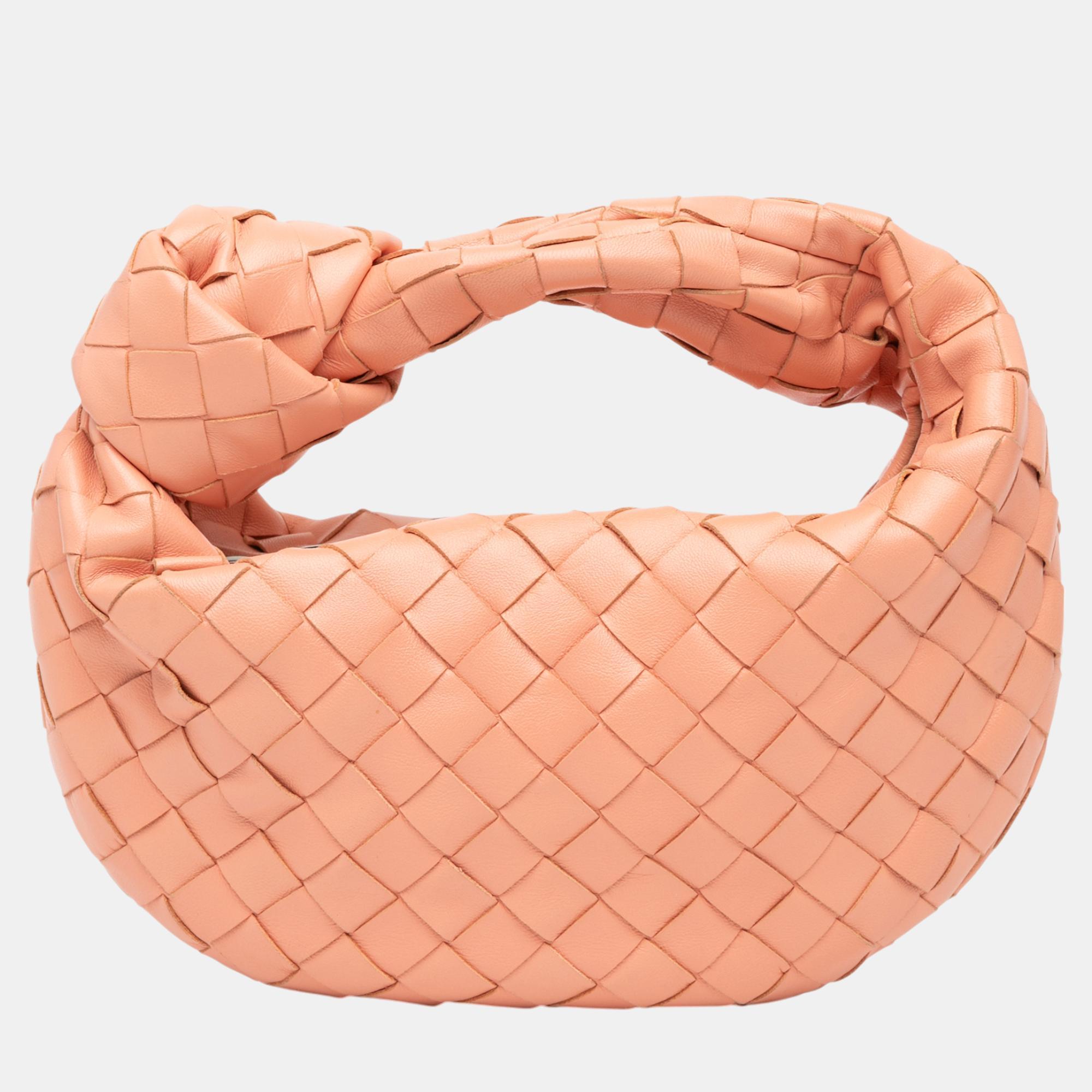 

Bottega Veneta Mini Nappa Intrecciato Jodie, Pink