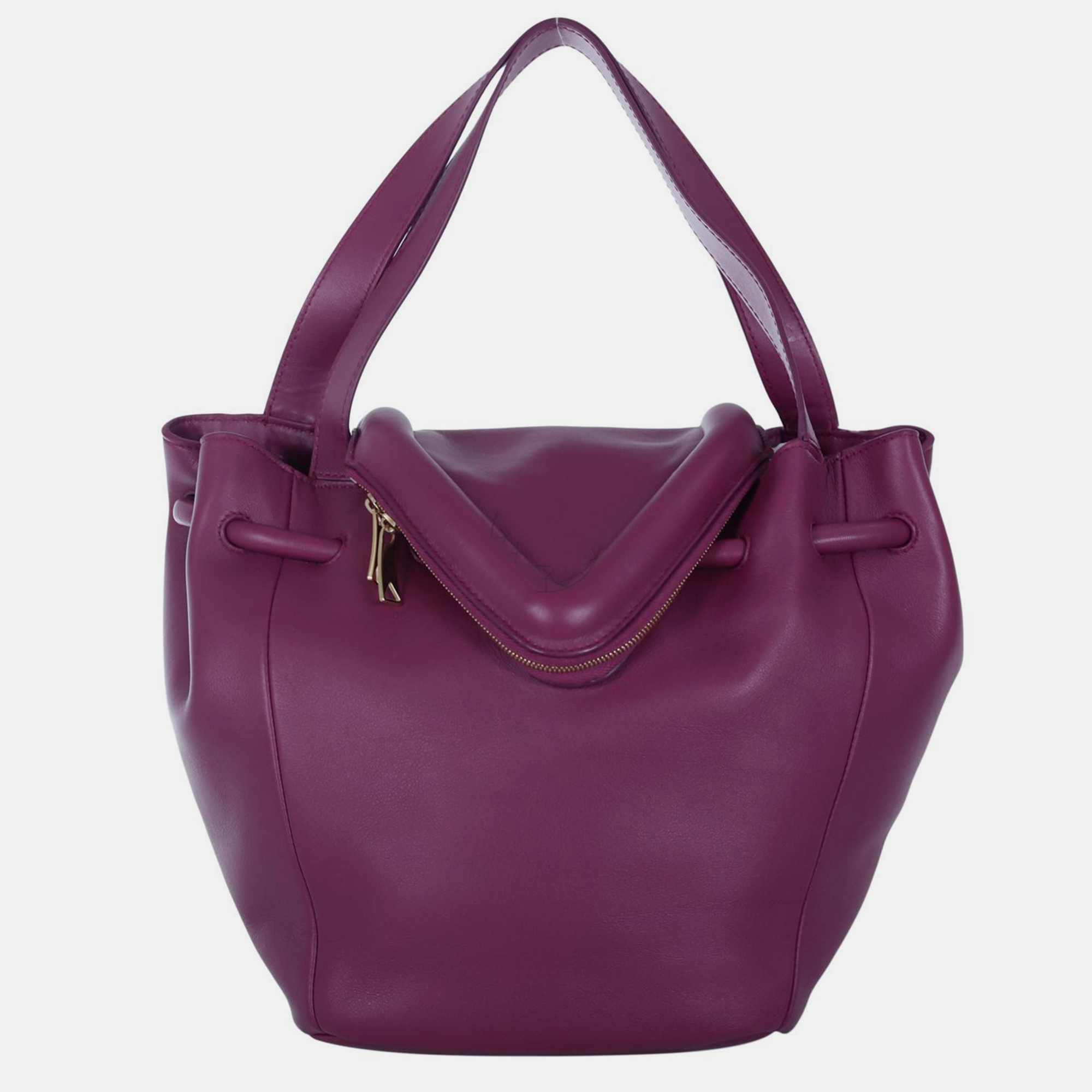 Pre-owned Bottega Veneta Leather Beak Bag In Purple