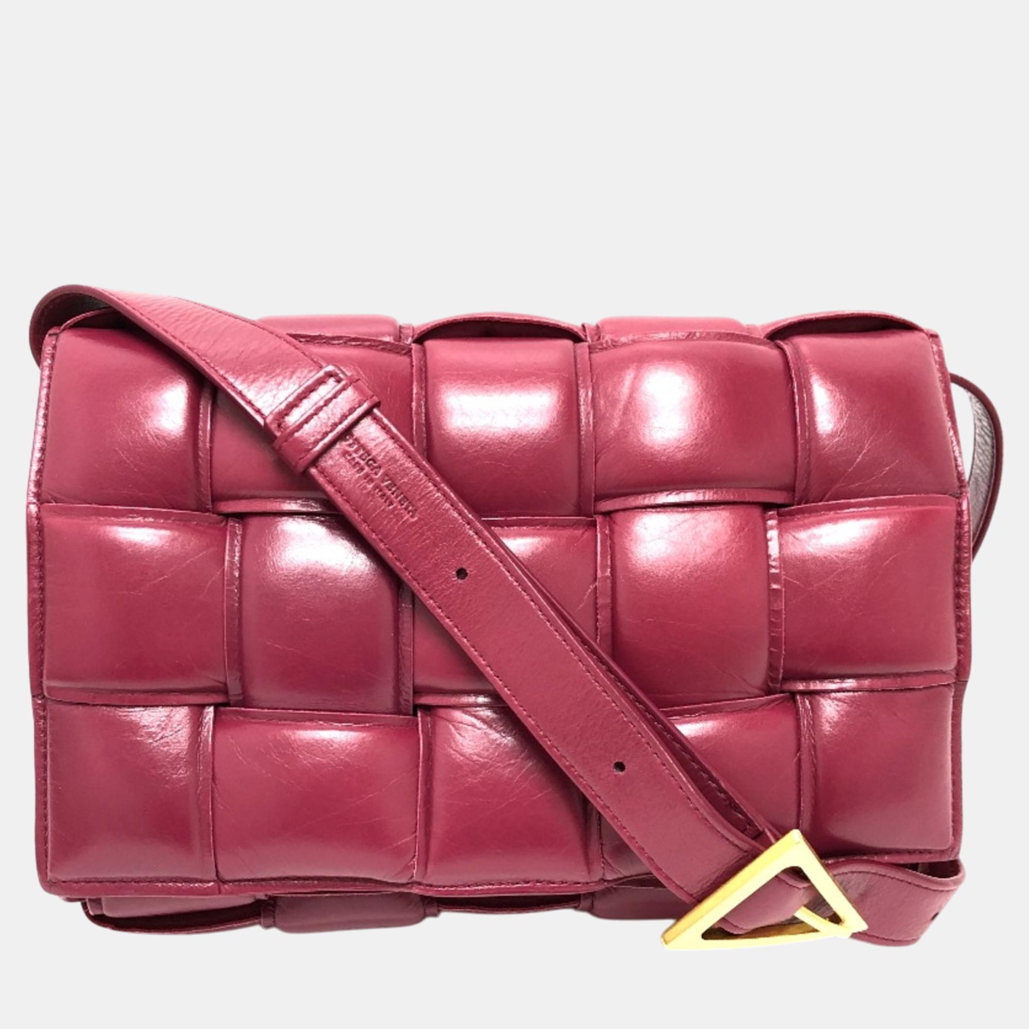 

Bottega Veneta wine-red Padded cassette Intrecciato Shoulder Bag