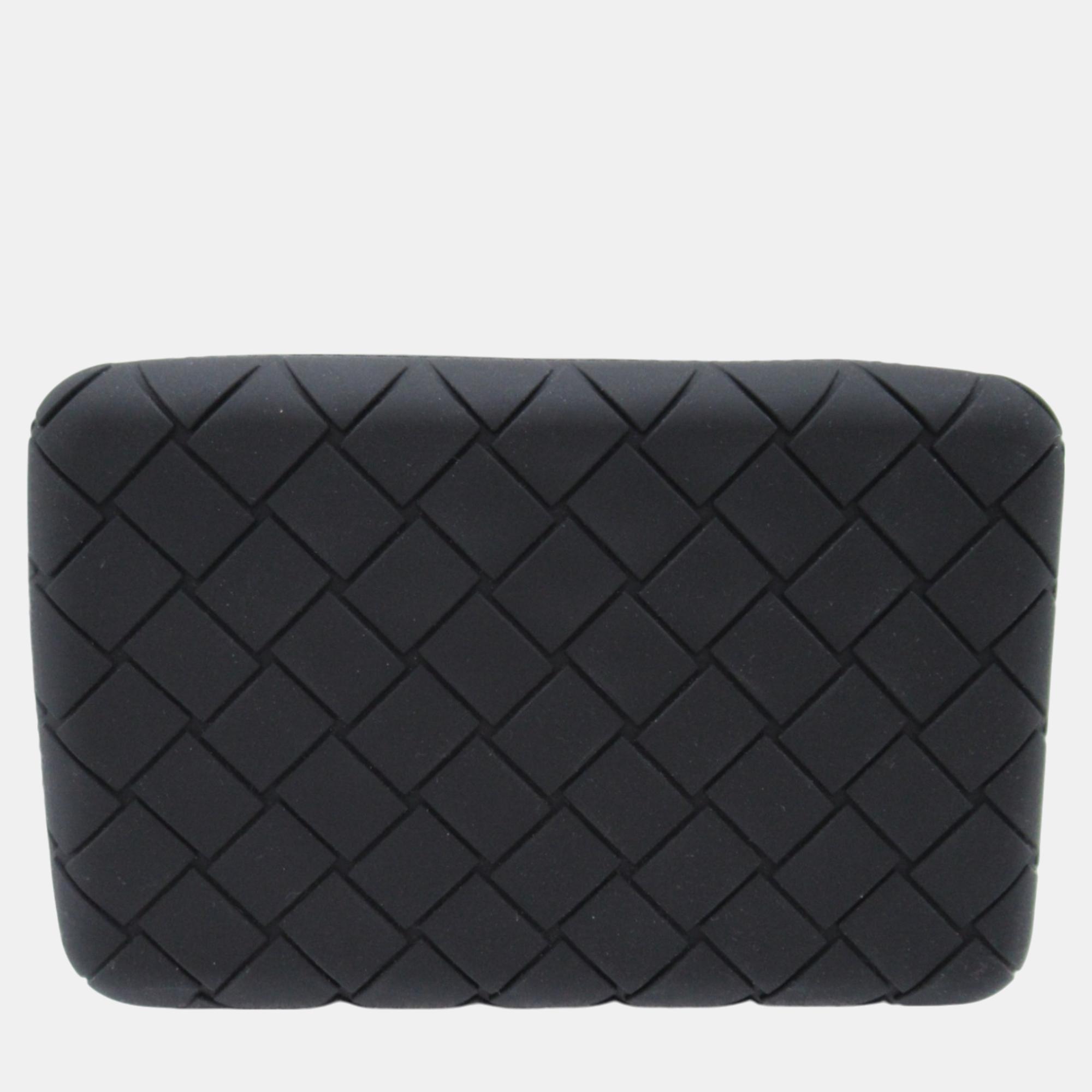 

Bottega Veneta Black Calfskin (cowhide) rubber Tech Rubber Clutch Bag