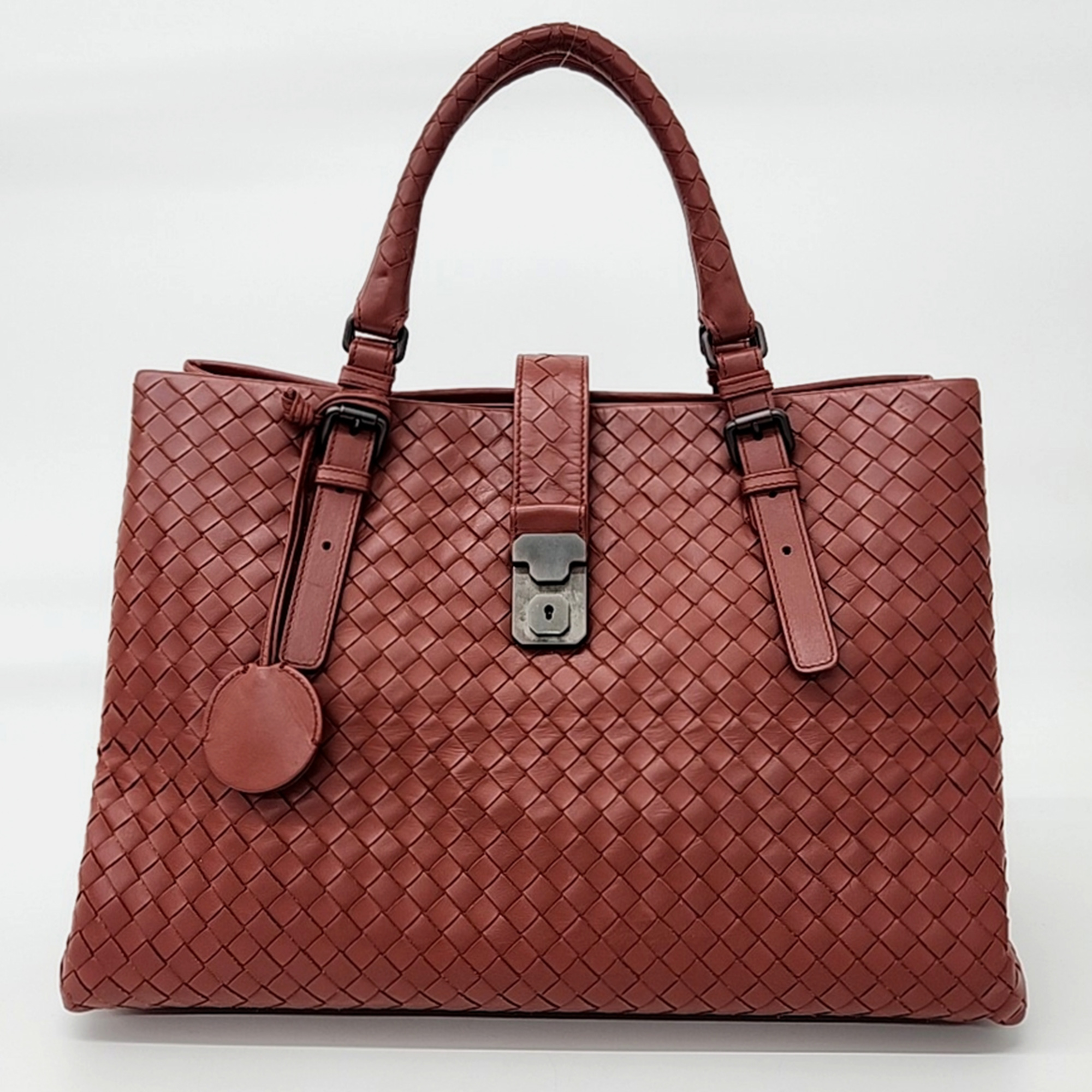 

Bottega Veneta Mesh Roman Bag, Brown