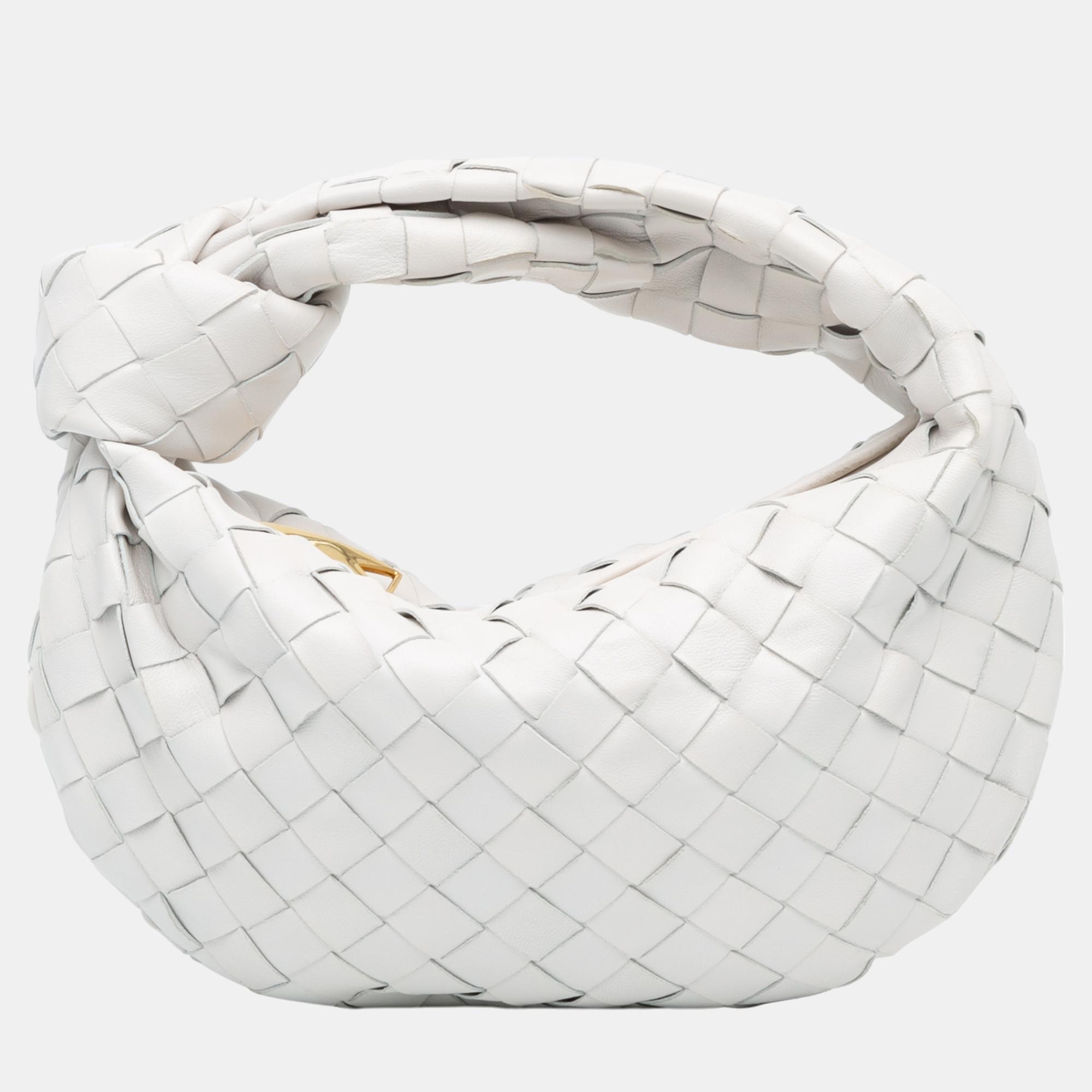 

Bottega Veneta White Mini Nappa Intrecciato Jodie