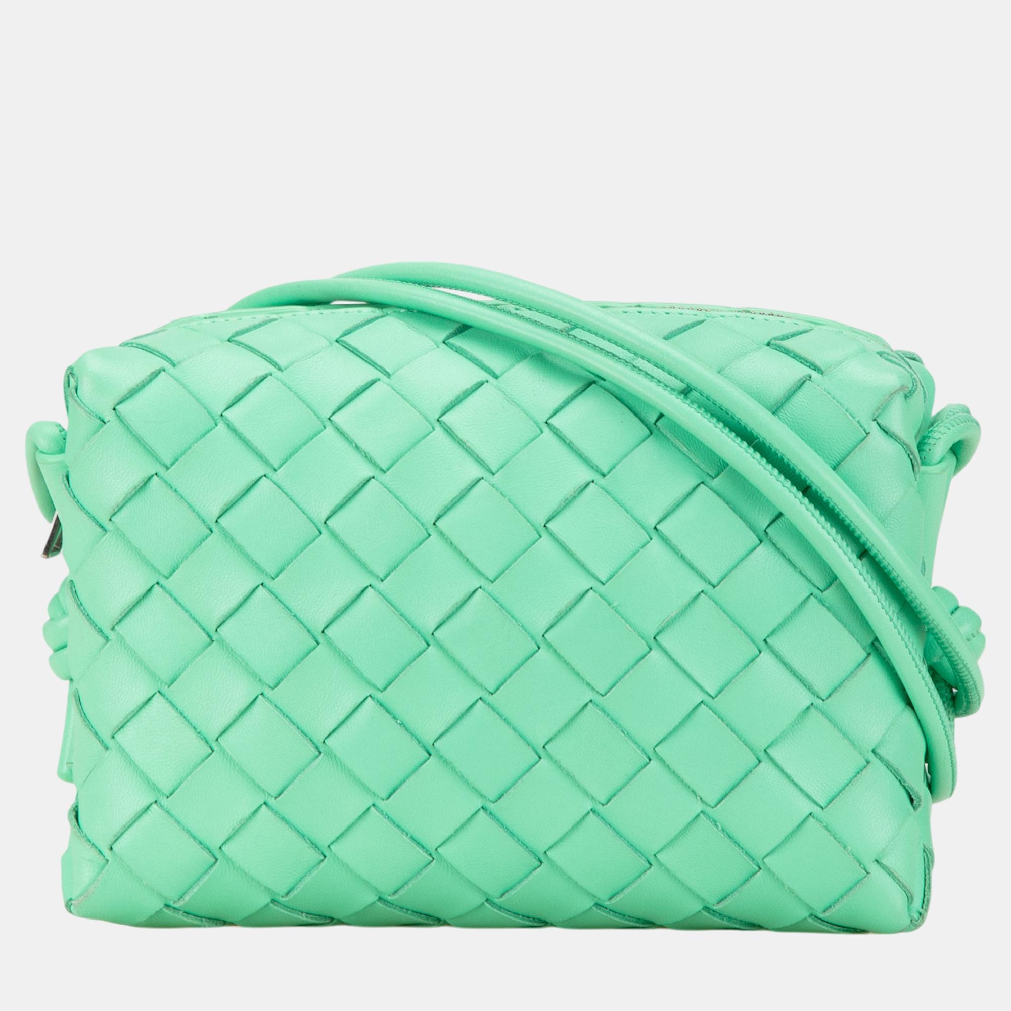 

Bottega Veneta Green Mini Nappa Intrecciato Loop Camera Bag