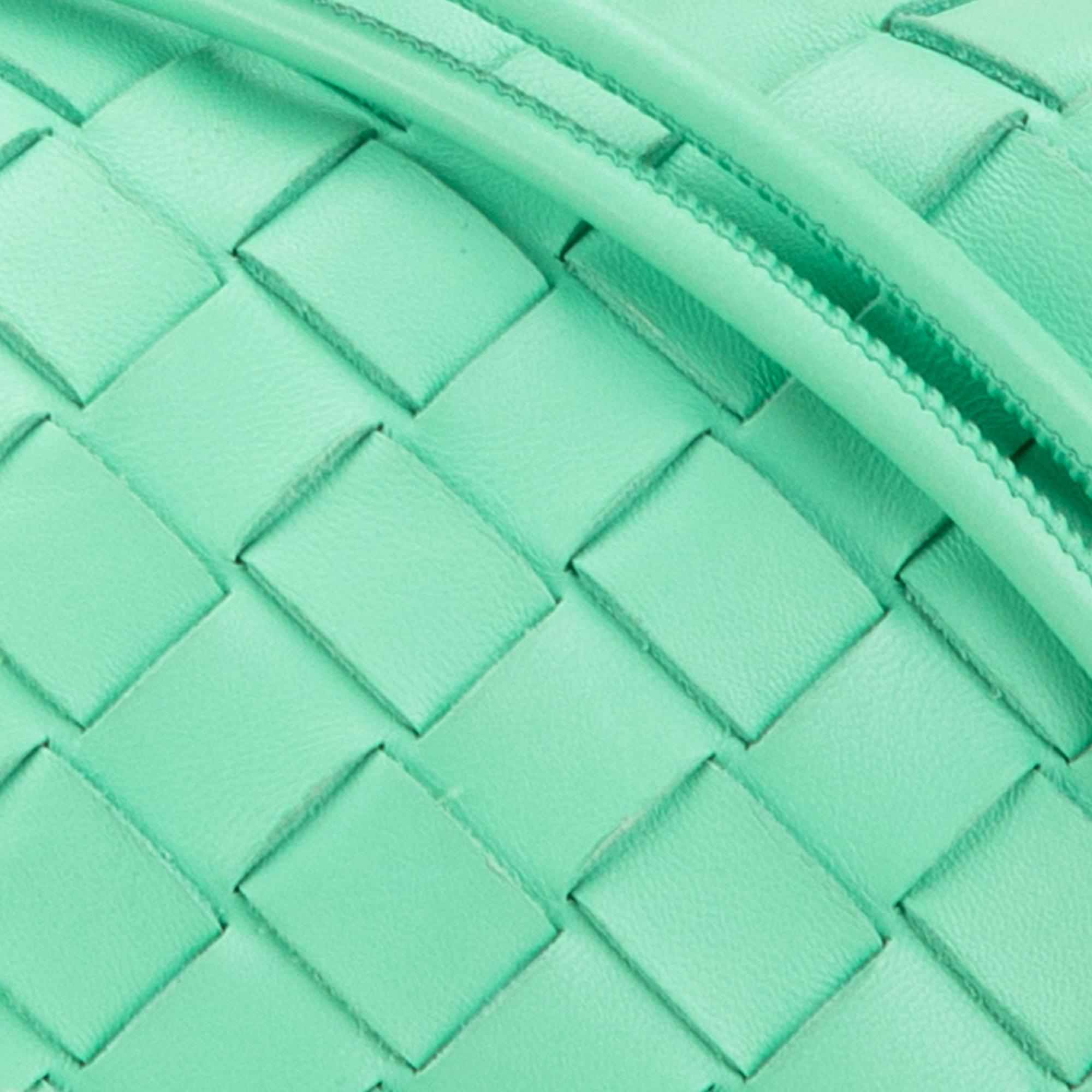 Bottega Veneta Green Mini Nappa Intrecciato Loop Camera Bag 